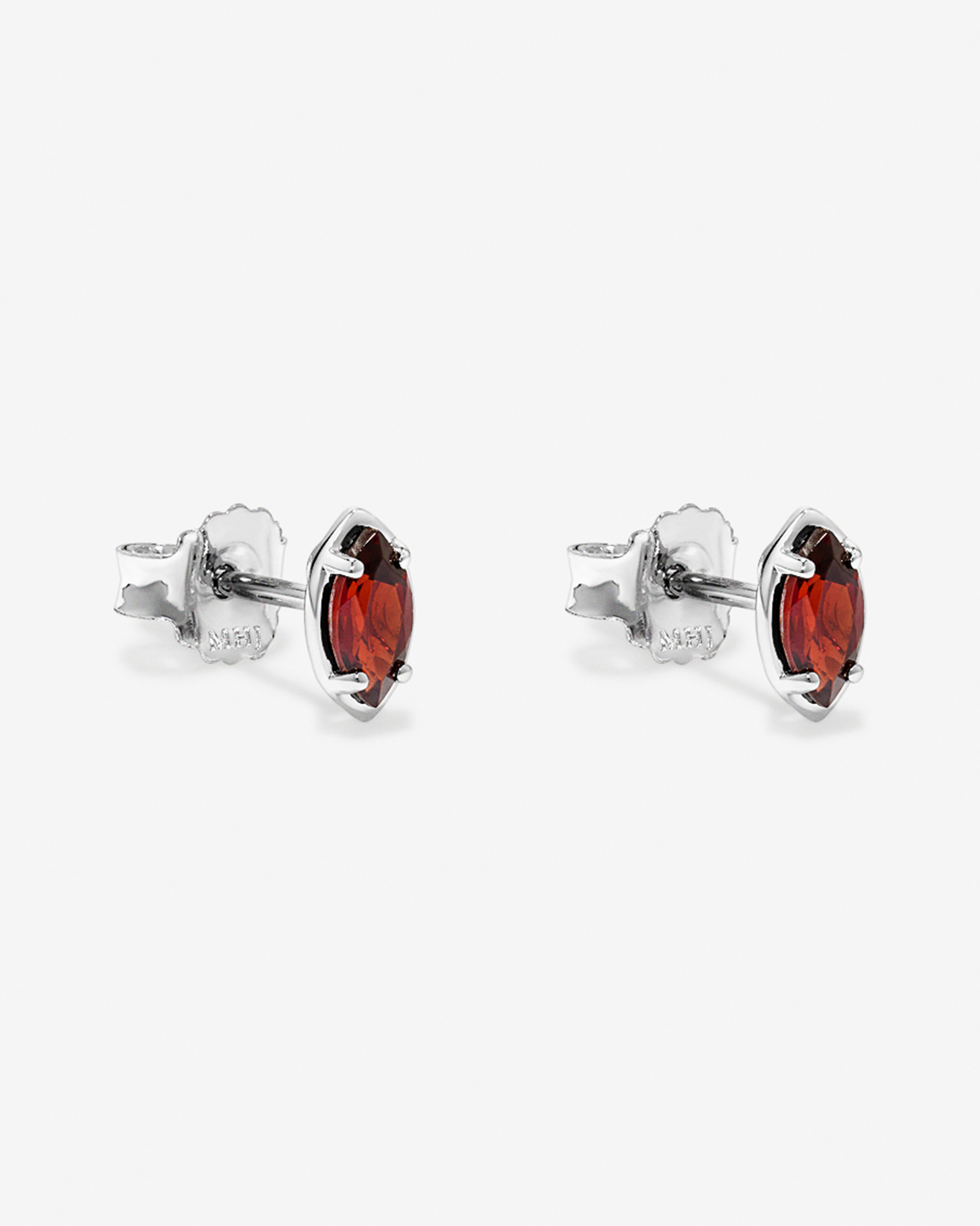 Boucles d’oreilles en grenat taille marquise en argent sterling