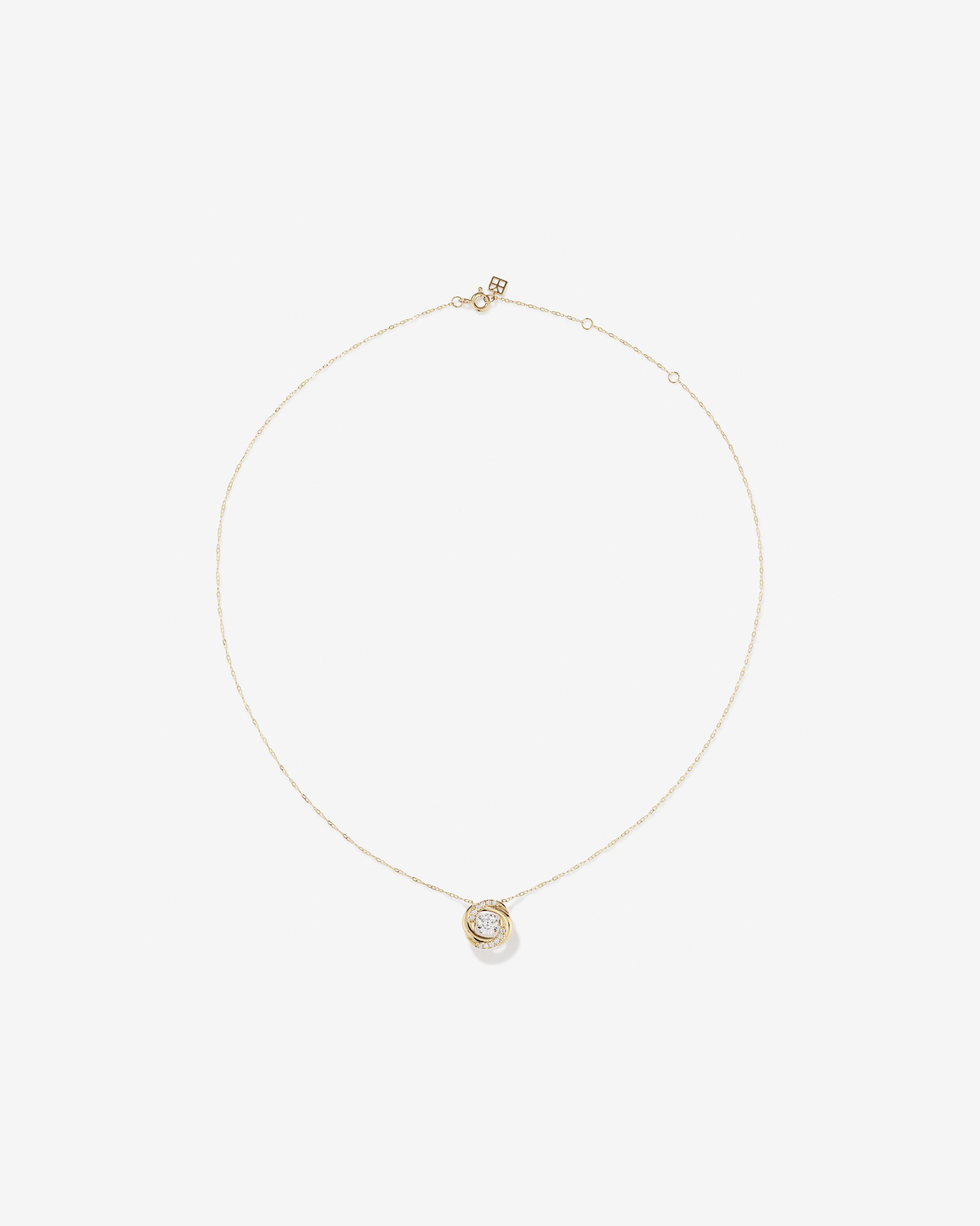 Pendentif tourbillonnant de laboratoire Lume avec 0,60 carat TW de diamants cultivés en laboratoire en or jaune 10 kt