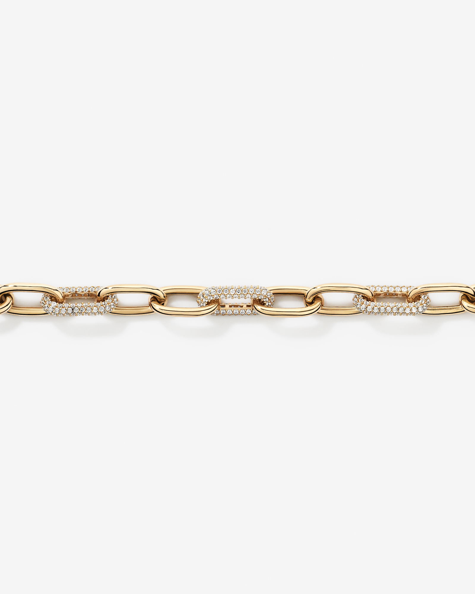 Bracelet Luxe Links avec zirconie cubique en Vermeil 18 kt