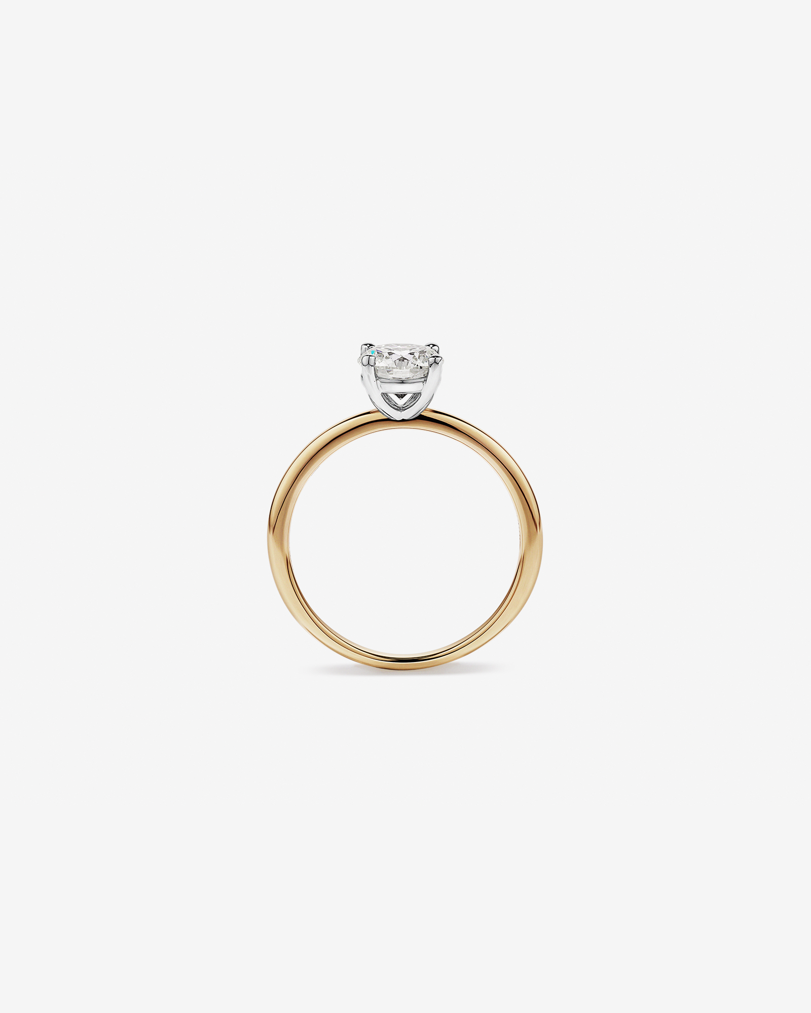 1.00 Carat TW Round Brilliant Canadian Diamond Solitaire in 18kt Yellow & White Gold