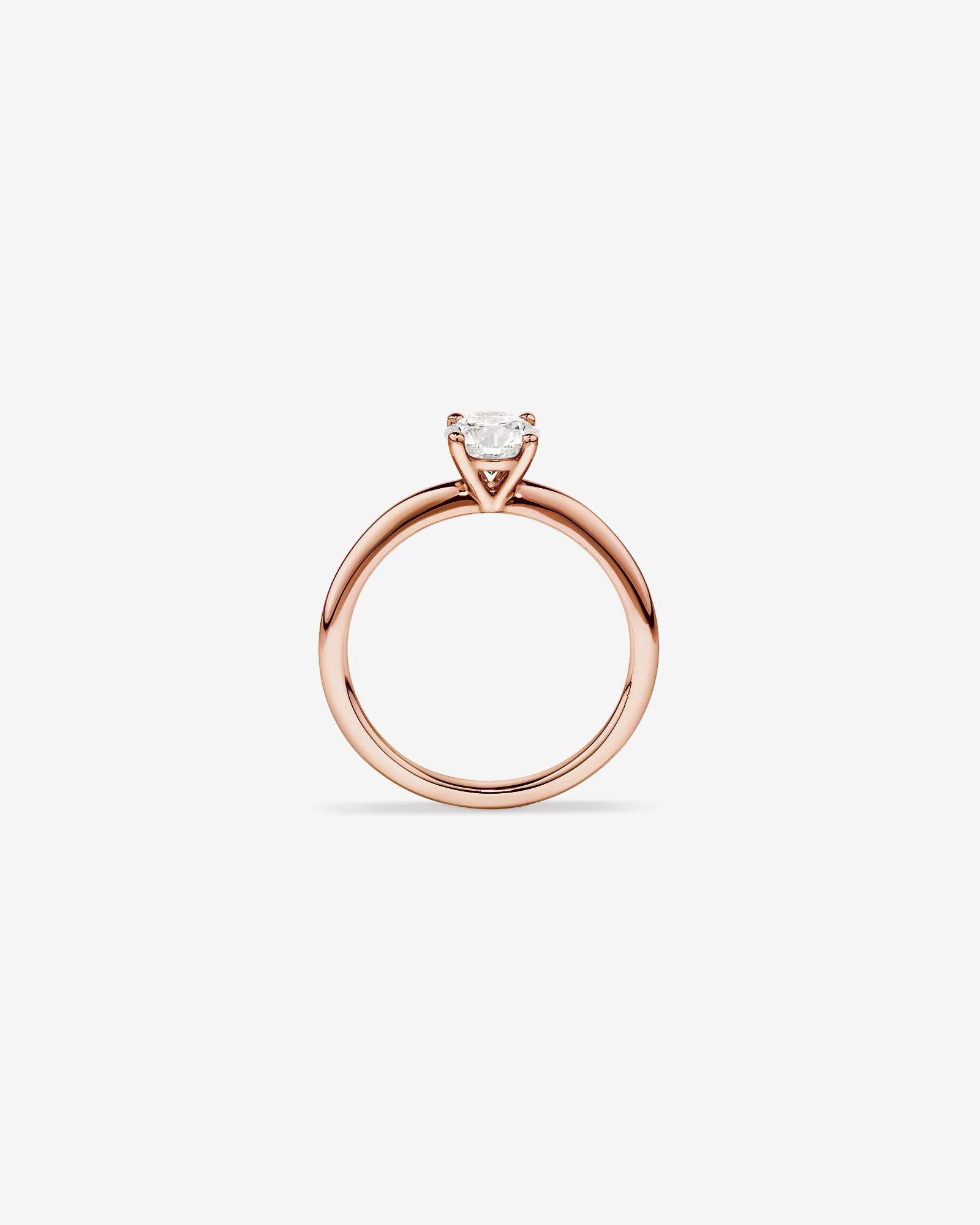 0.70 Carat TW Round Brilliant Laboratory-Grown Diamond Solitaire Engagement Ring in 14kt Rose Gold