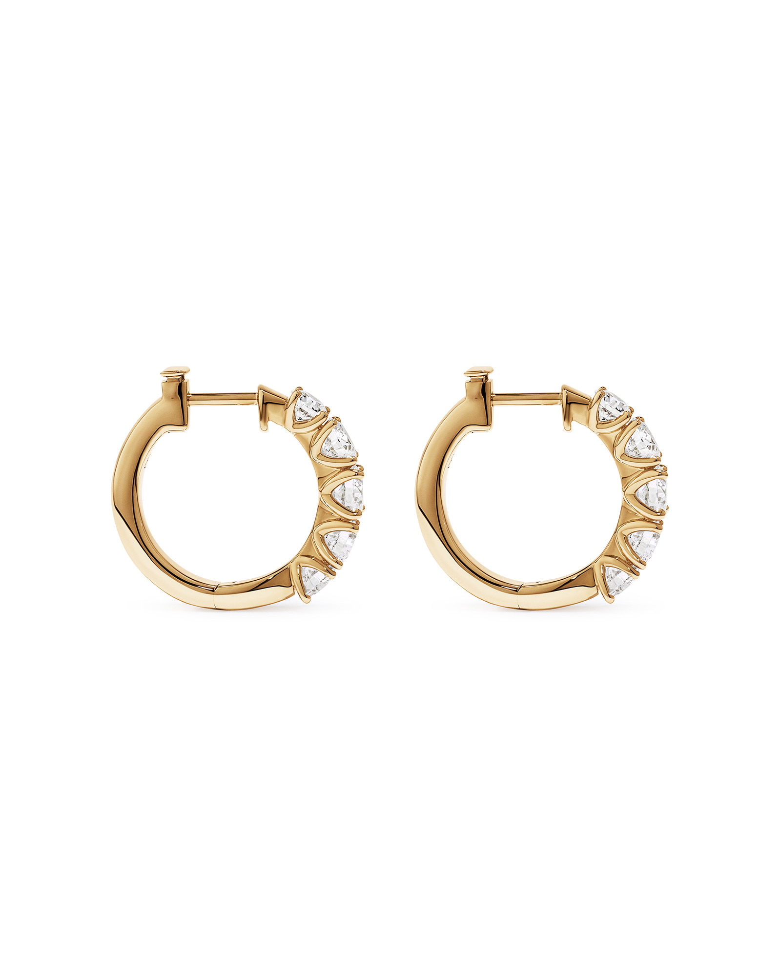 3.02TW Lab Diamond Huggie Earrings in 10kt Gold
