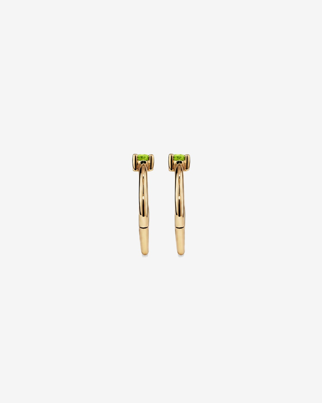 10mm Peridot Accent Sleepers in 10kt Yellow Gold