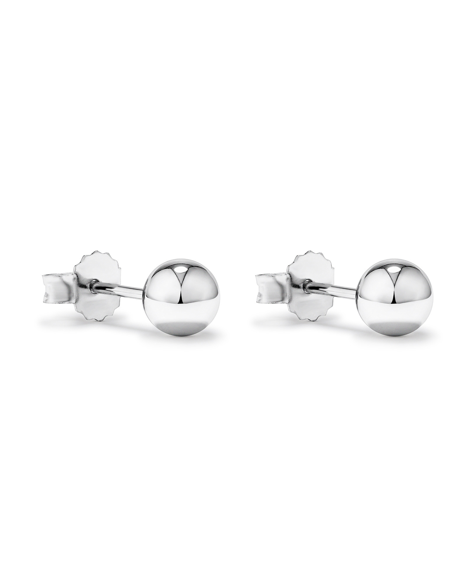 Boucles d'oreilles clous en forme de boule de 6 mm en argent sterling