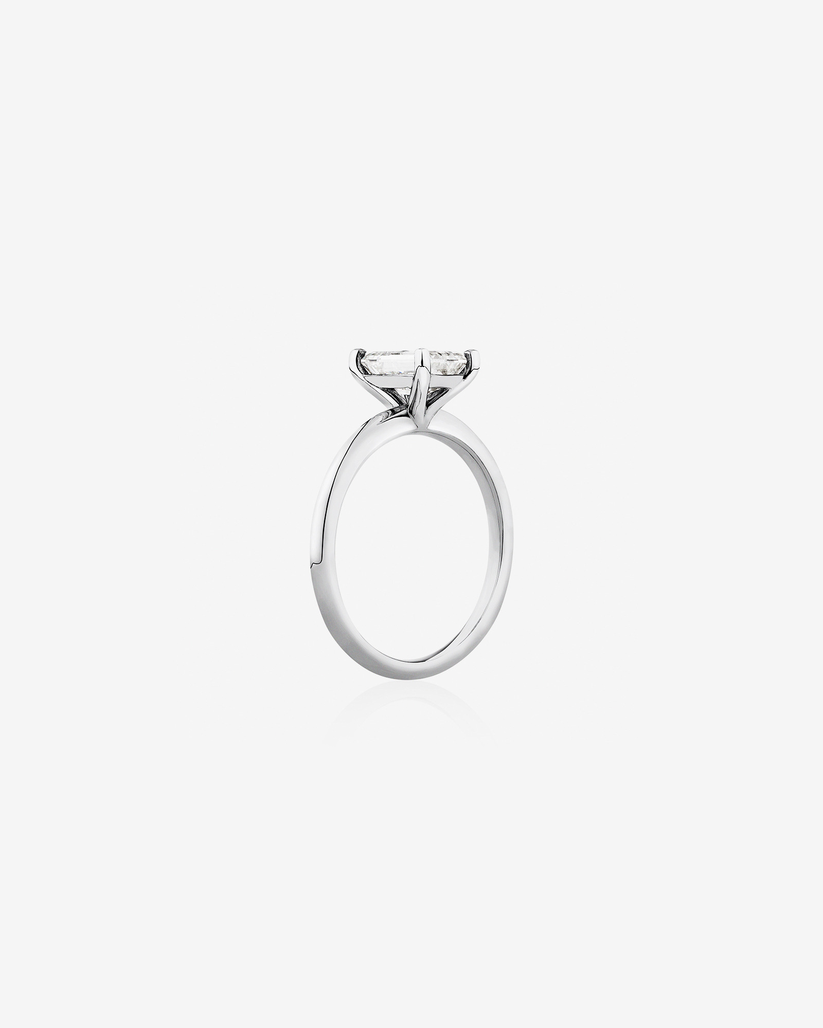 1.25 Carat TW Emerald Cut Laboratory-Grown Diamond Solitaire Engagement Ring 14kt White Gold