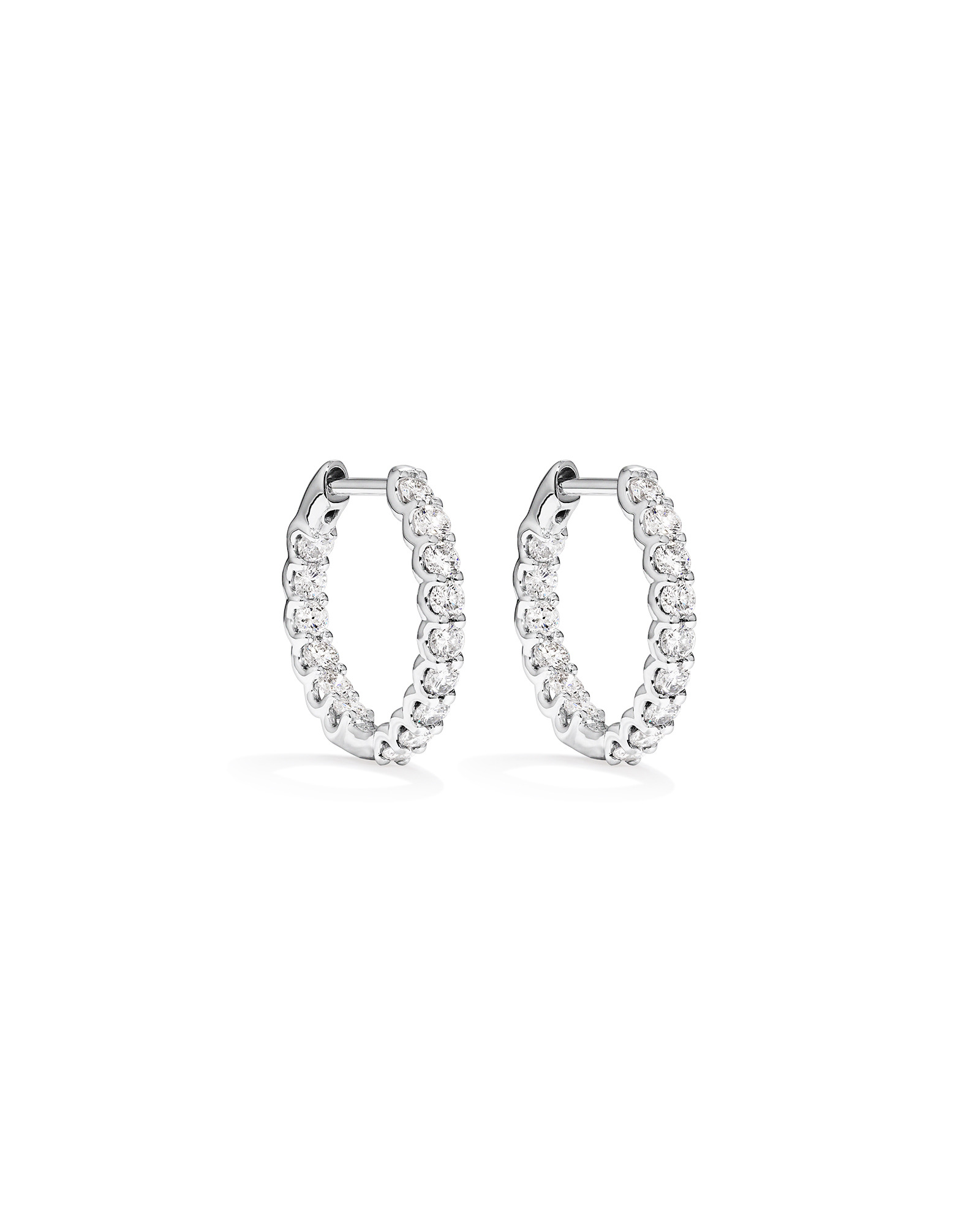Boucles d’oreilles en diamant créées en laboratoire 1,00 carat TW serties en or blanc 10 carats