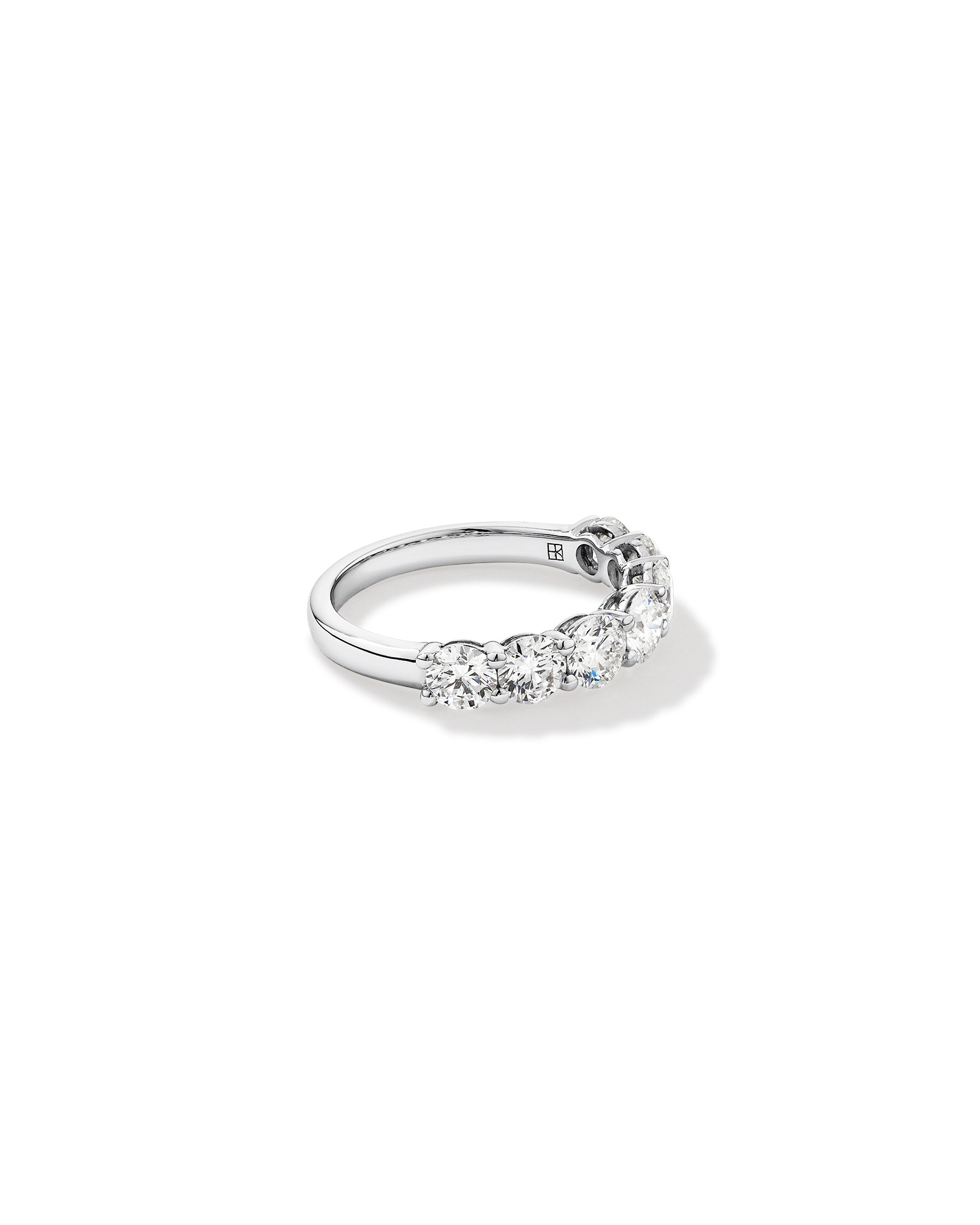 Bague de mariage en diamant ronde brillante cultivée laboratoire 2,00 carats TW or blanc 14