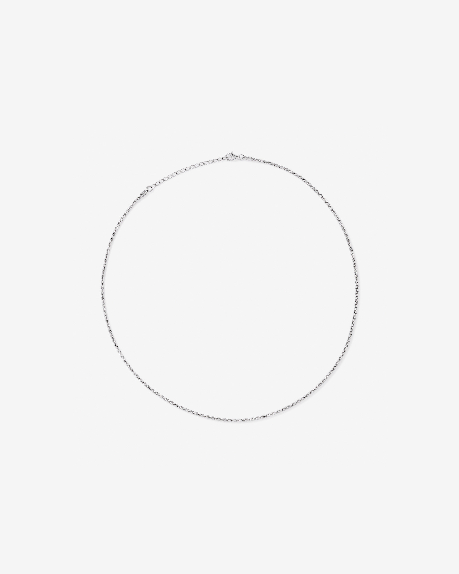 50cm (20") 2.1mm Width Wheat Chain in Sterling Silver