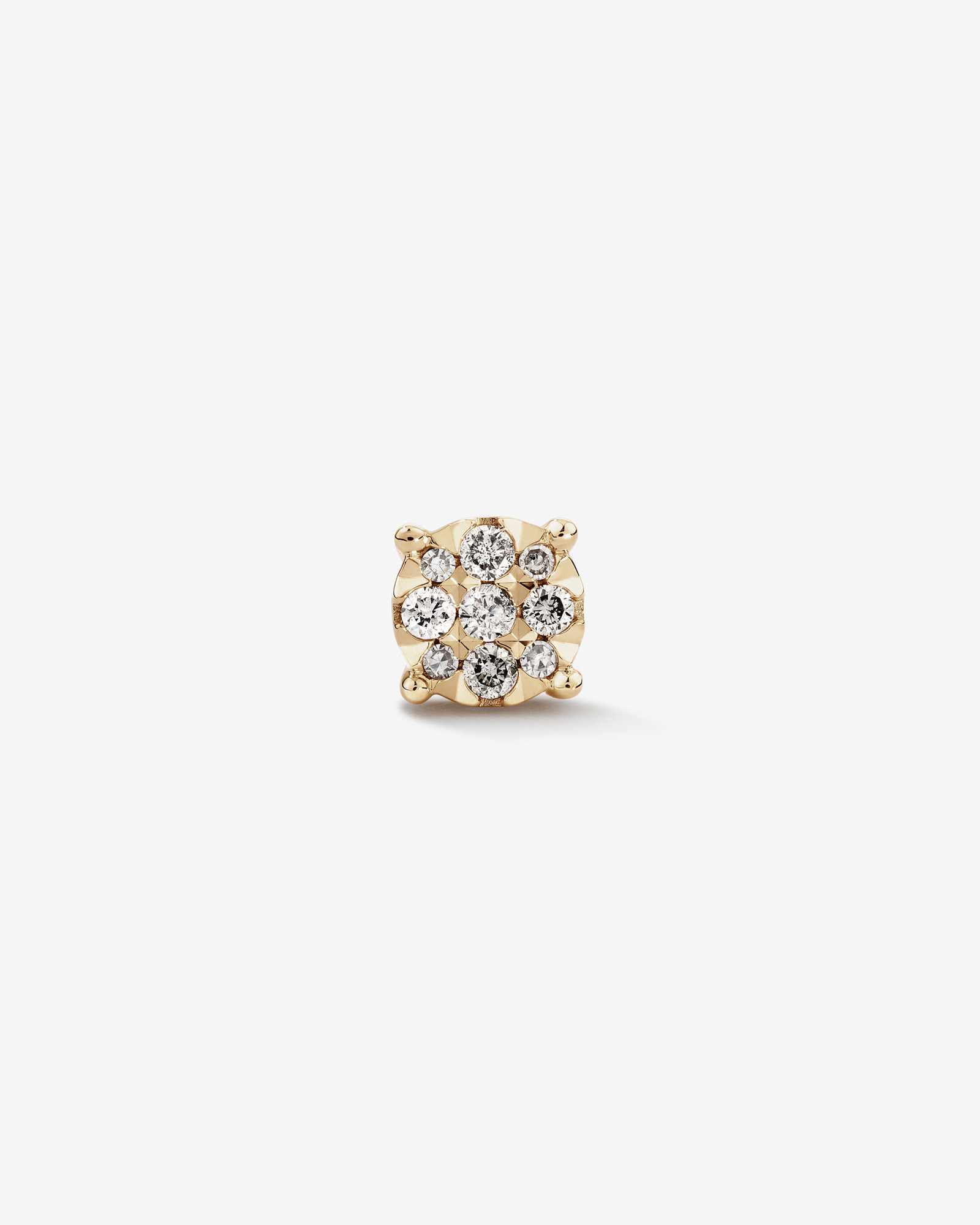 Men’s Stud Earring with 0.12 Carat TW of Diamonds in 10kt Yellow Gold