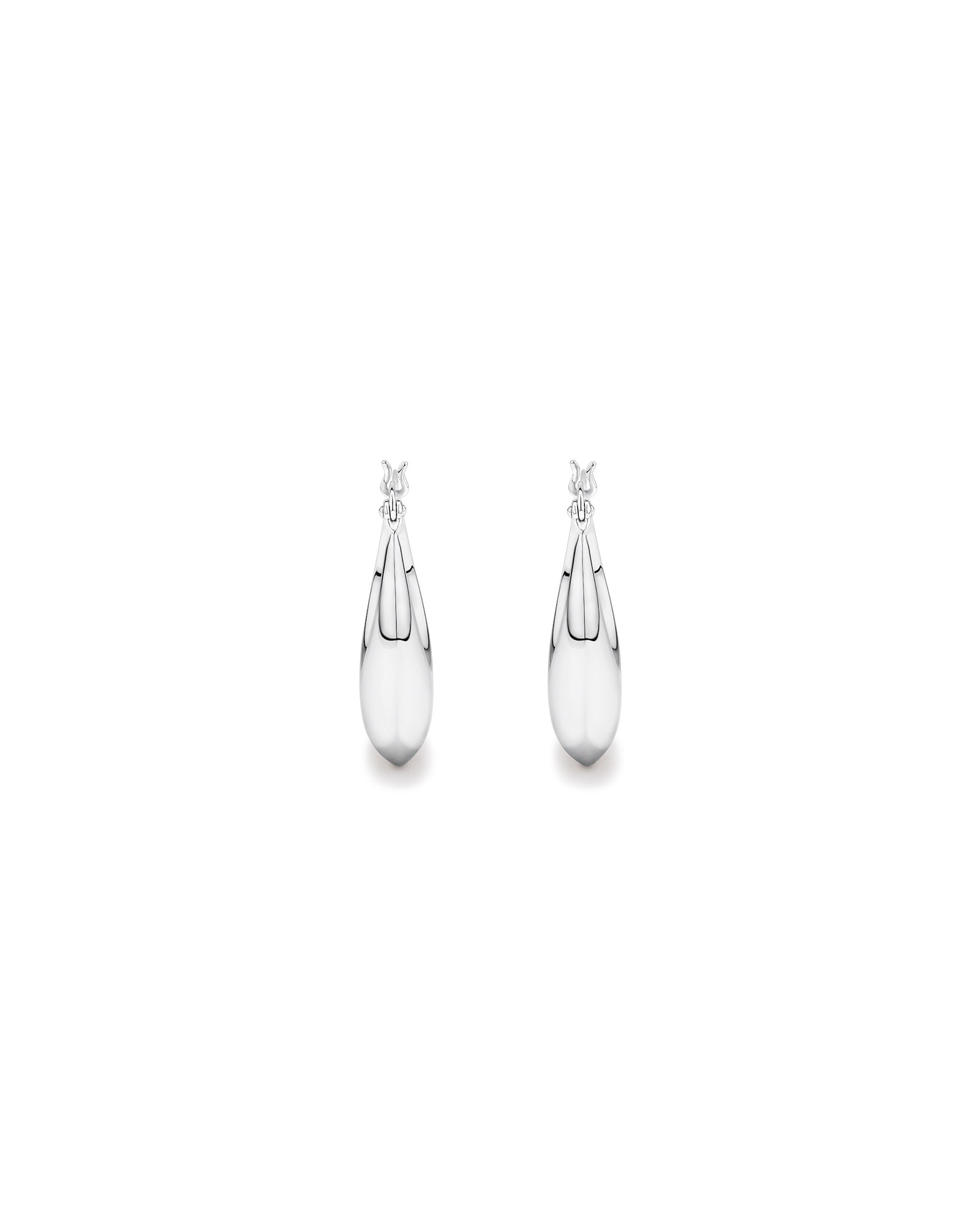 Bold Graduated Domed Hoop Earrings in Sterling Silver
