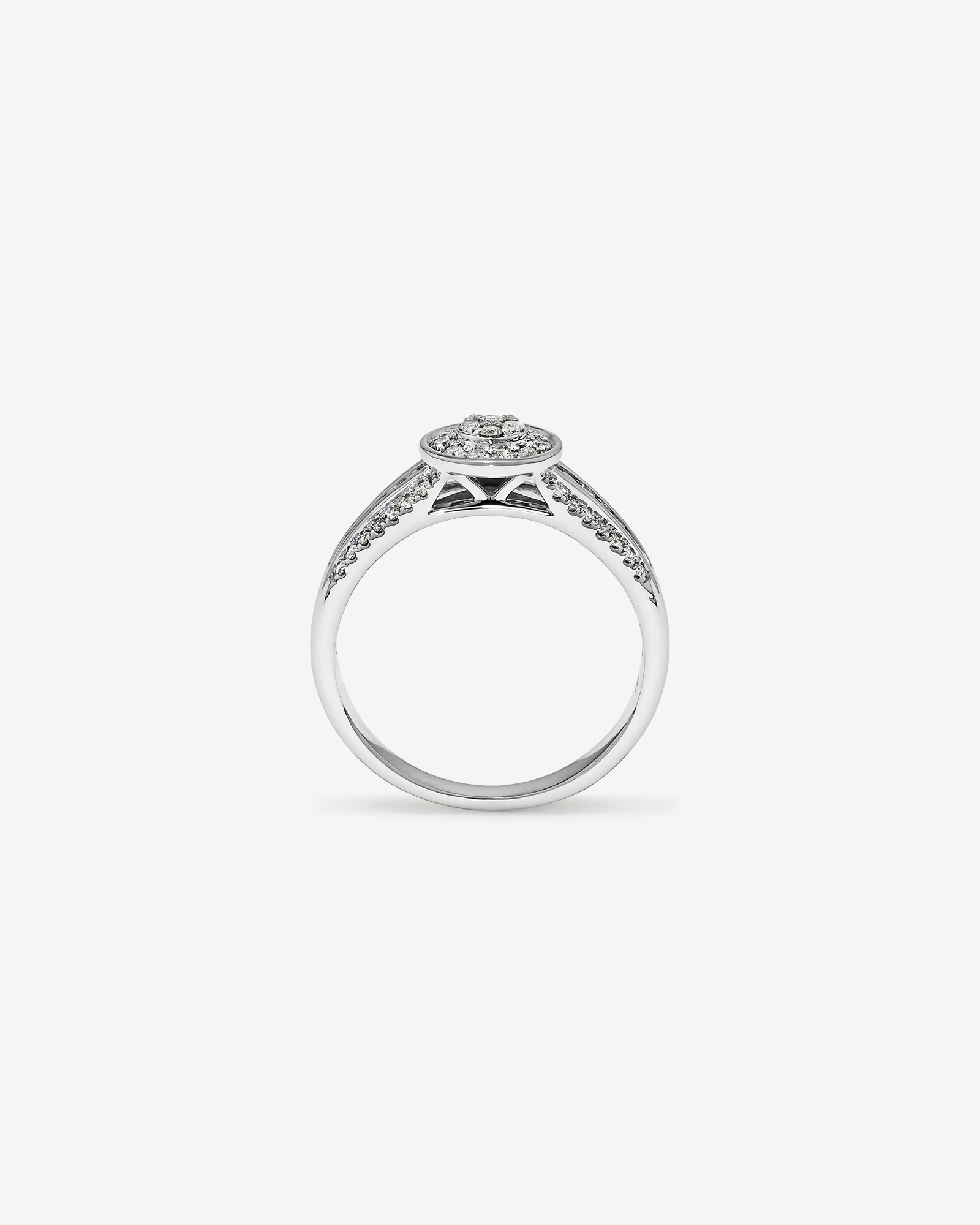 Carat TW Round Diamond Cluster Ring Sterling Silver
