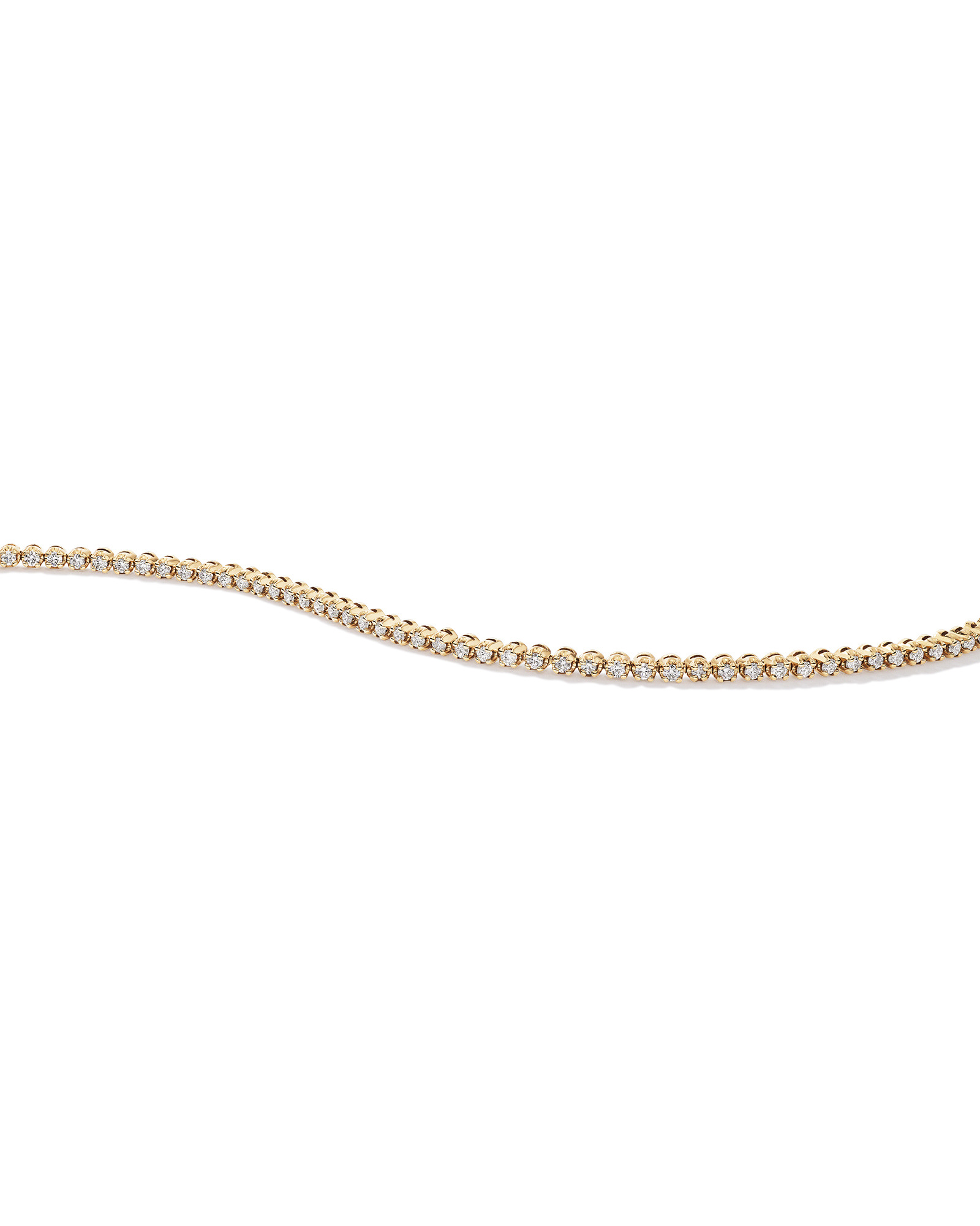 0.90 Carat TW Laboratory-Grown Diamond Tennis Bracelet 10kt Yellow Gold