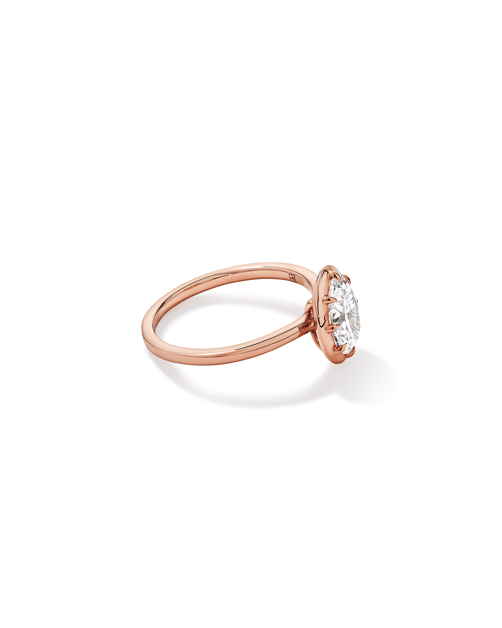 1.50TW Oval Laboratory-Grown Diamond Solitaire Ring 14kt Rose Gold