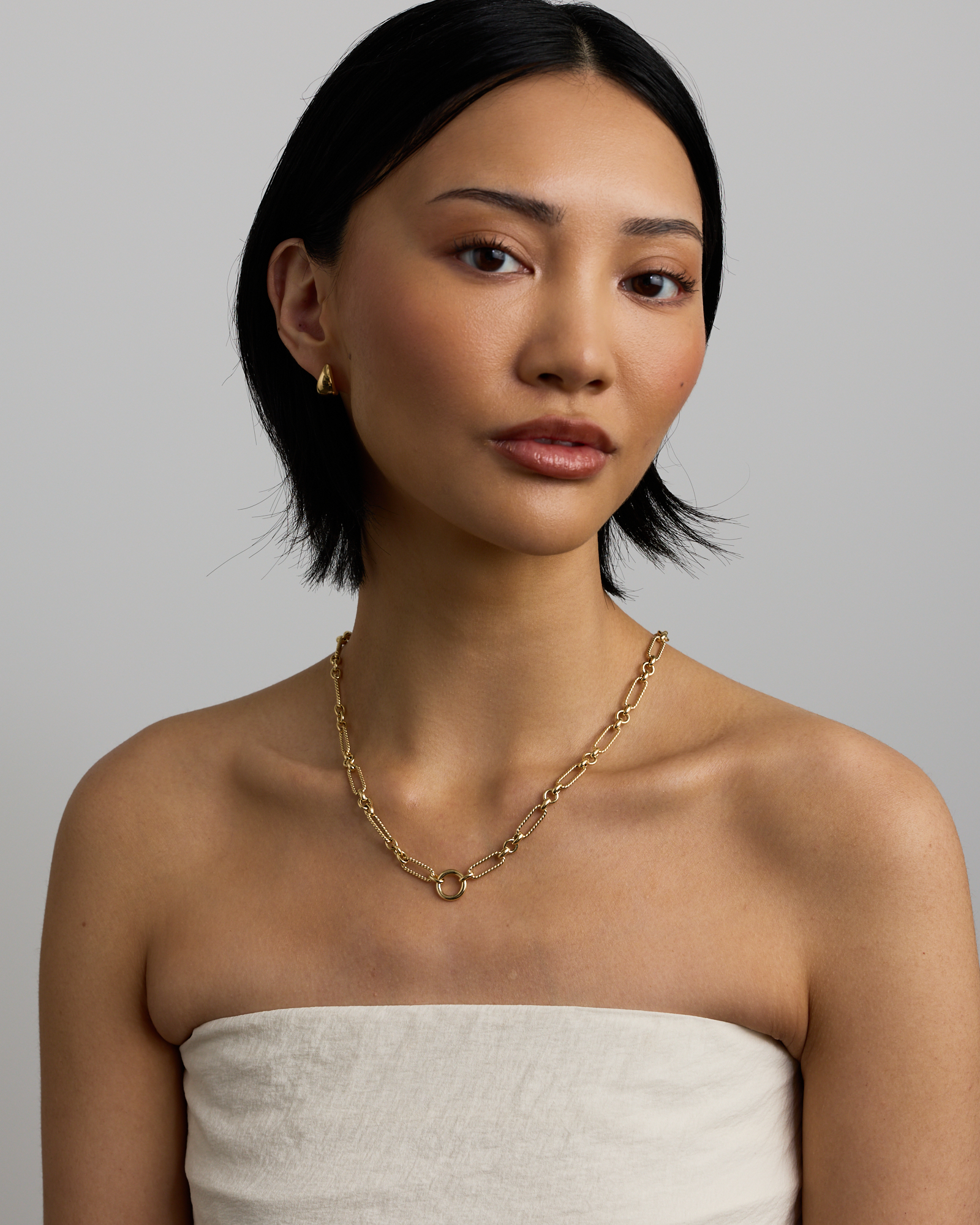 50cm (20") Twist Paperclip Chain in 10kt Yellow Gold