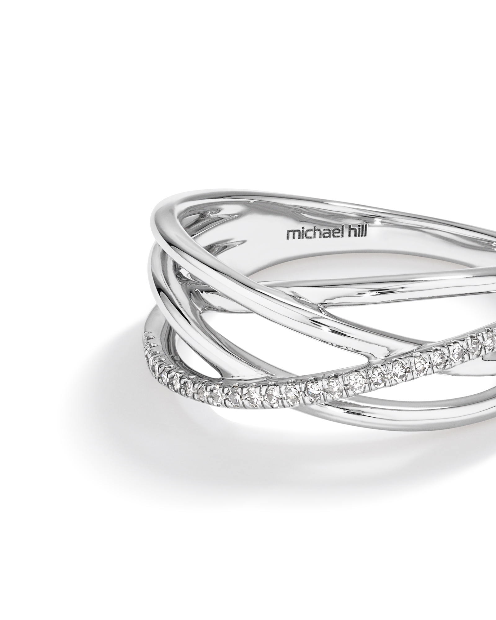 Bague en argent sterling à diamants totalisant 0,10 ct