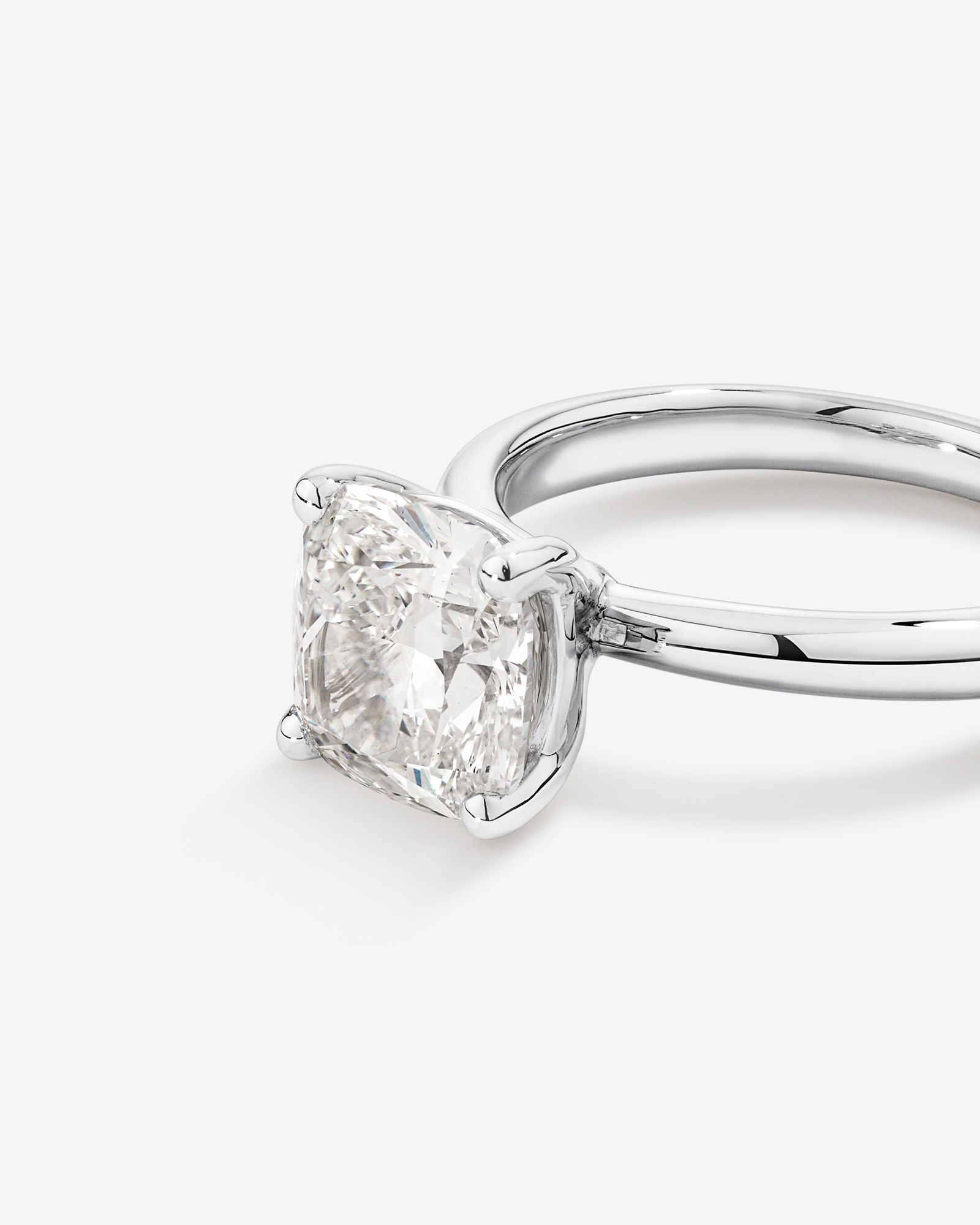 3.00 Carat TW Cushion Cut Laboratory-Grown Diamond Solitaire Engagement Ring in Platinum