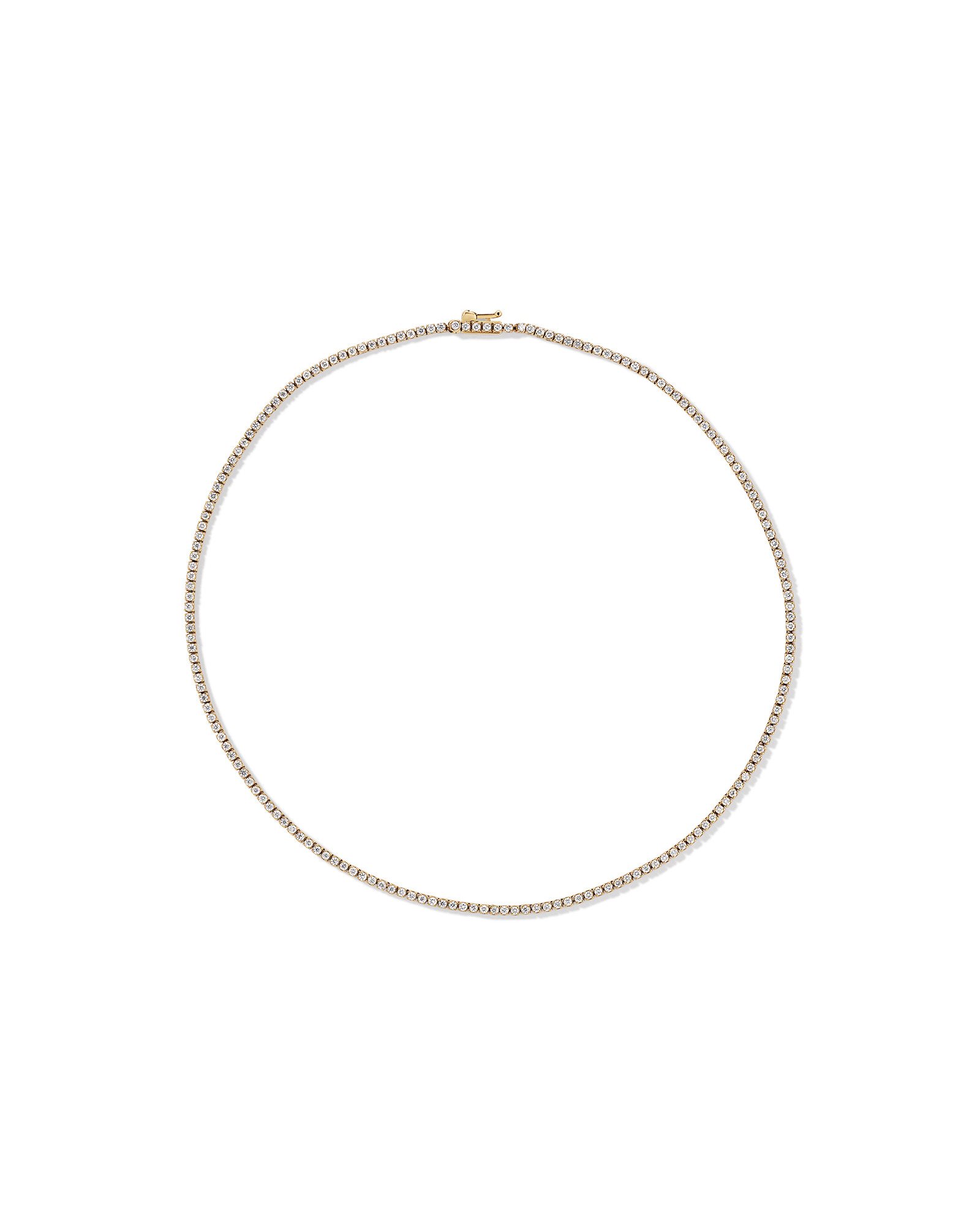 Collier de tennis de 4,00 carats TW en or jaune 18 kt