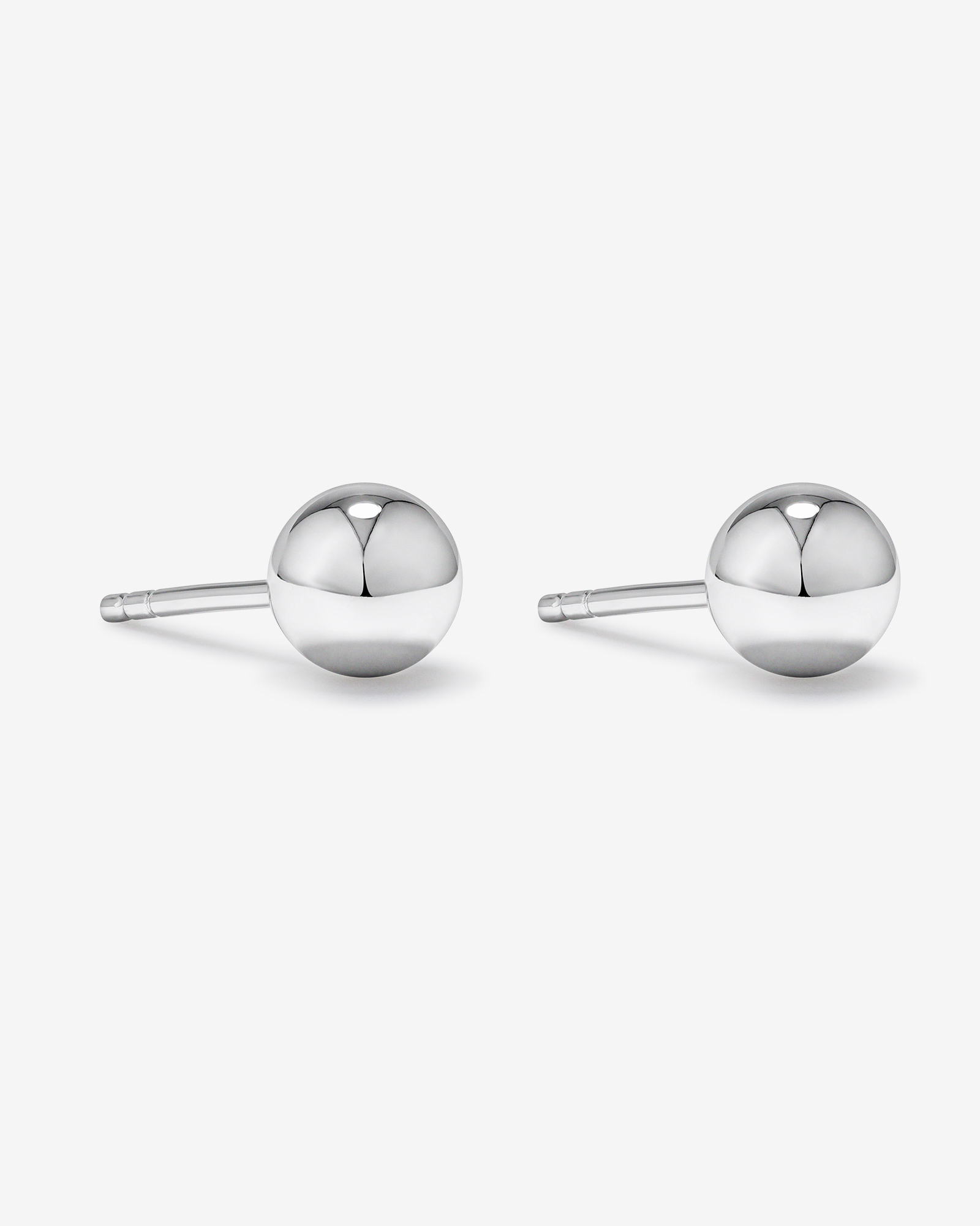 Boucles d'oreilles clous en forme de boule de 6 mm en argent sterling