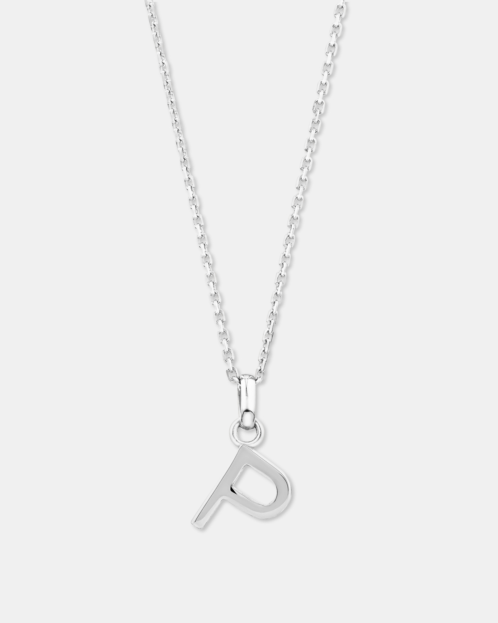 "P" Initial Pendant in Sterling Silver