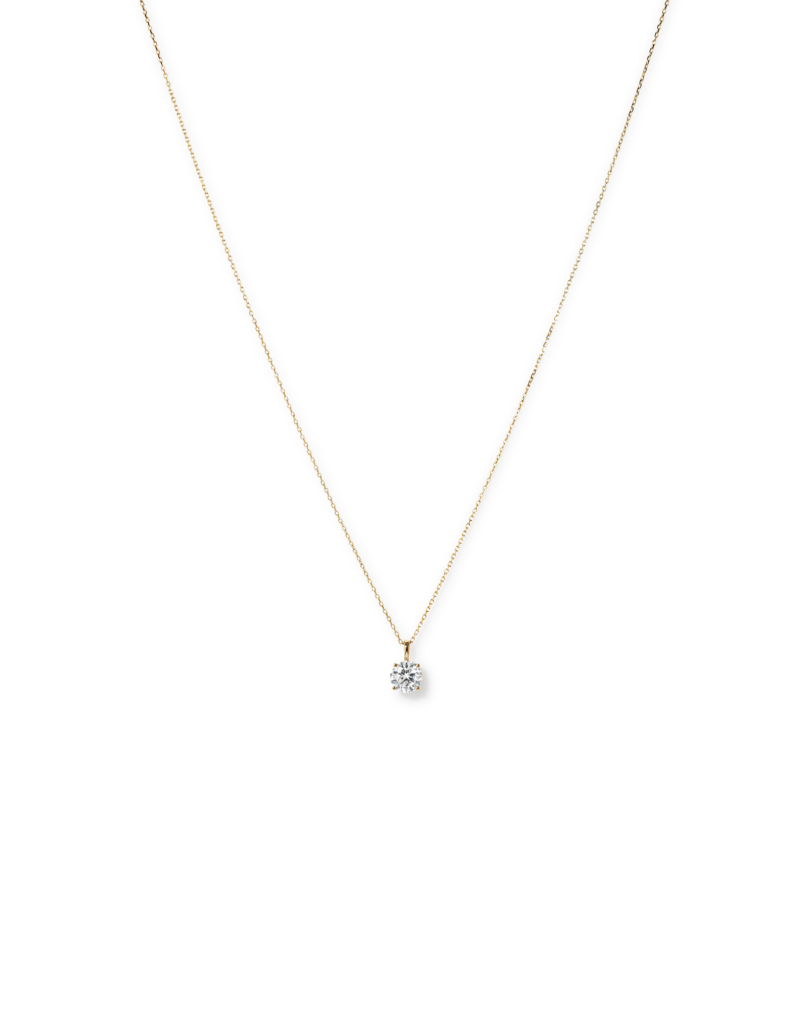 1.00 Carat TW Diamond Solitaire Pendant in 18kt Yellow Gold