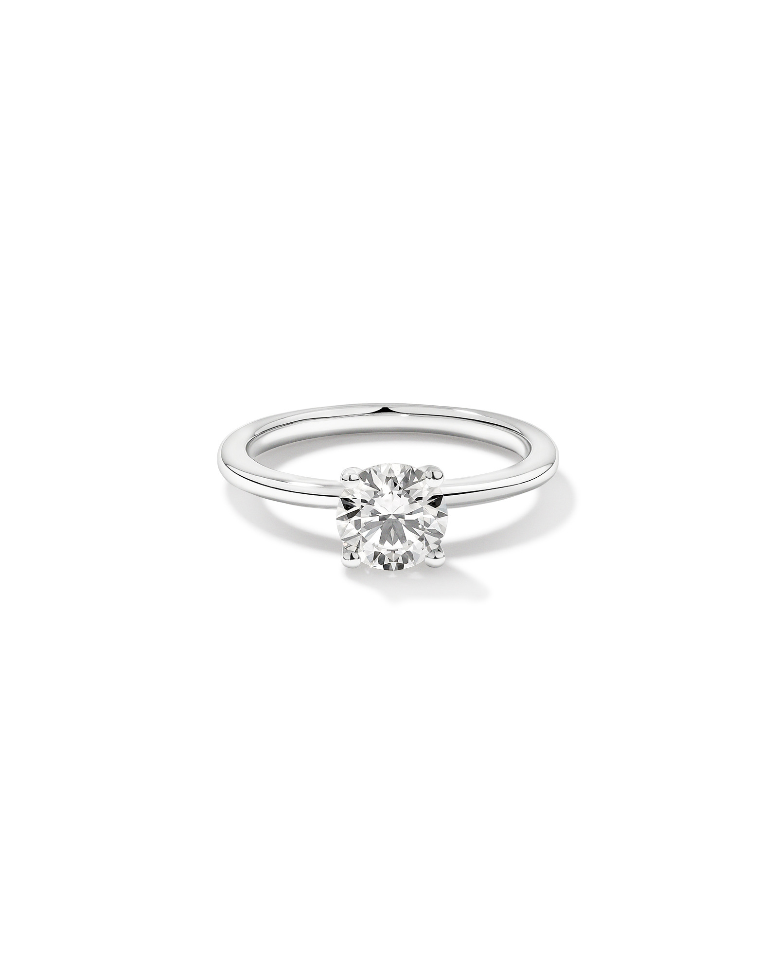 Bague Solitaire avec Diamant Rond Brillant de 0,70 Carat TW en Or Blanc 18 kt