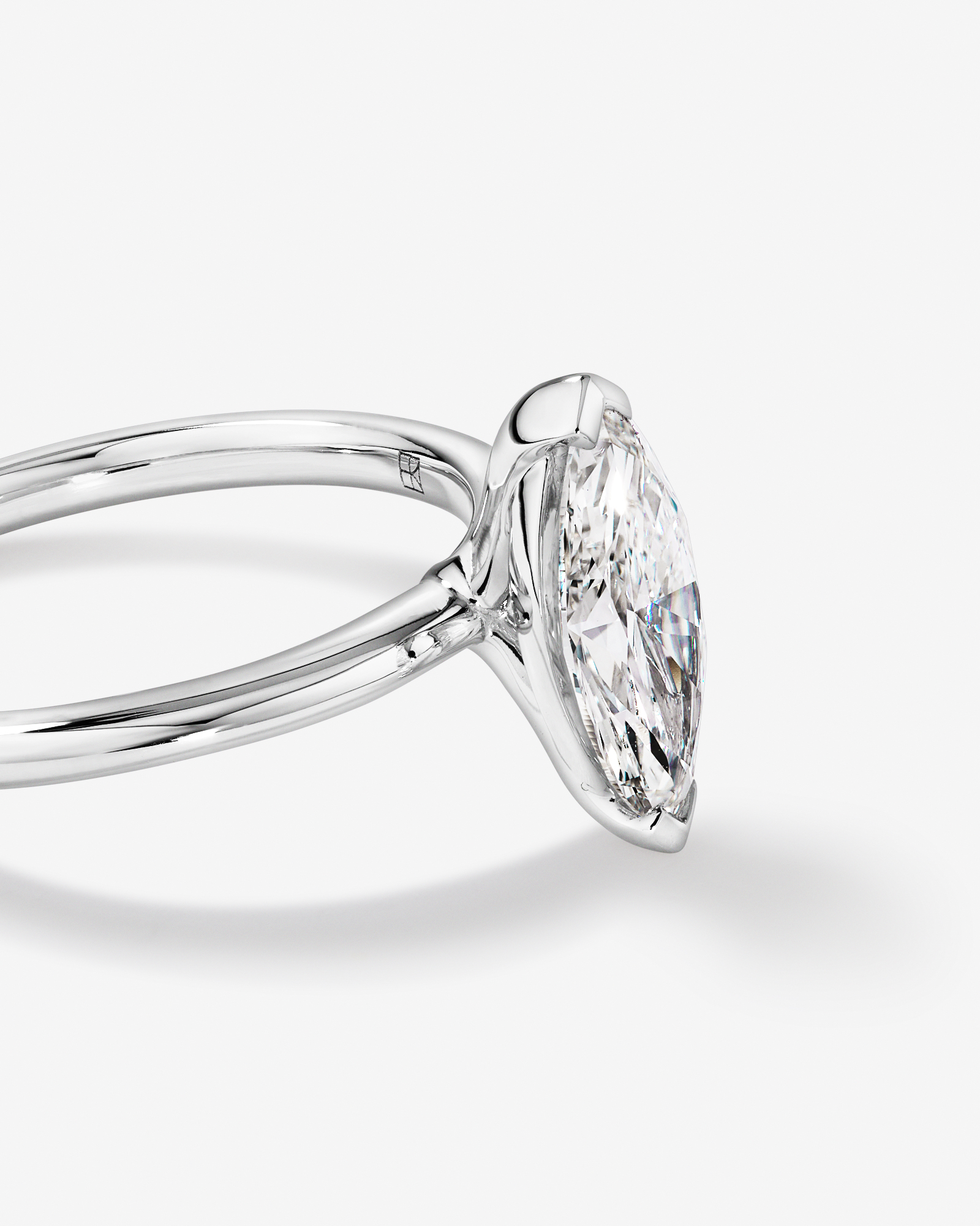 1.25 Carat TW Marquise Laboratory-Grown Diamond Solitaire Engagement Ring 14kt White Gold
