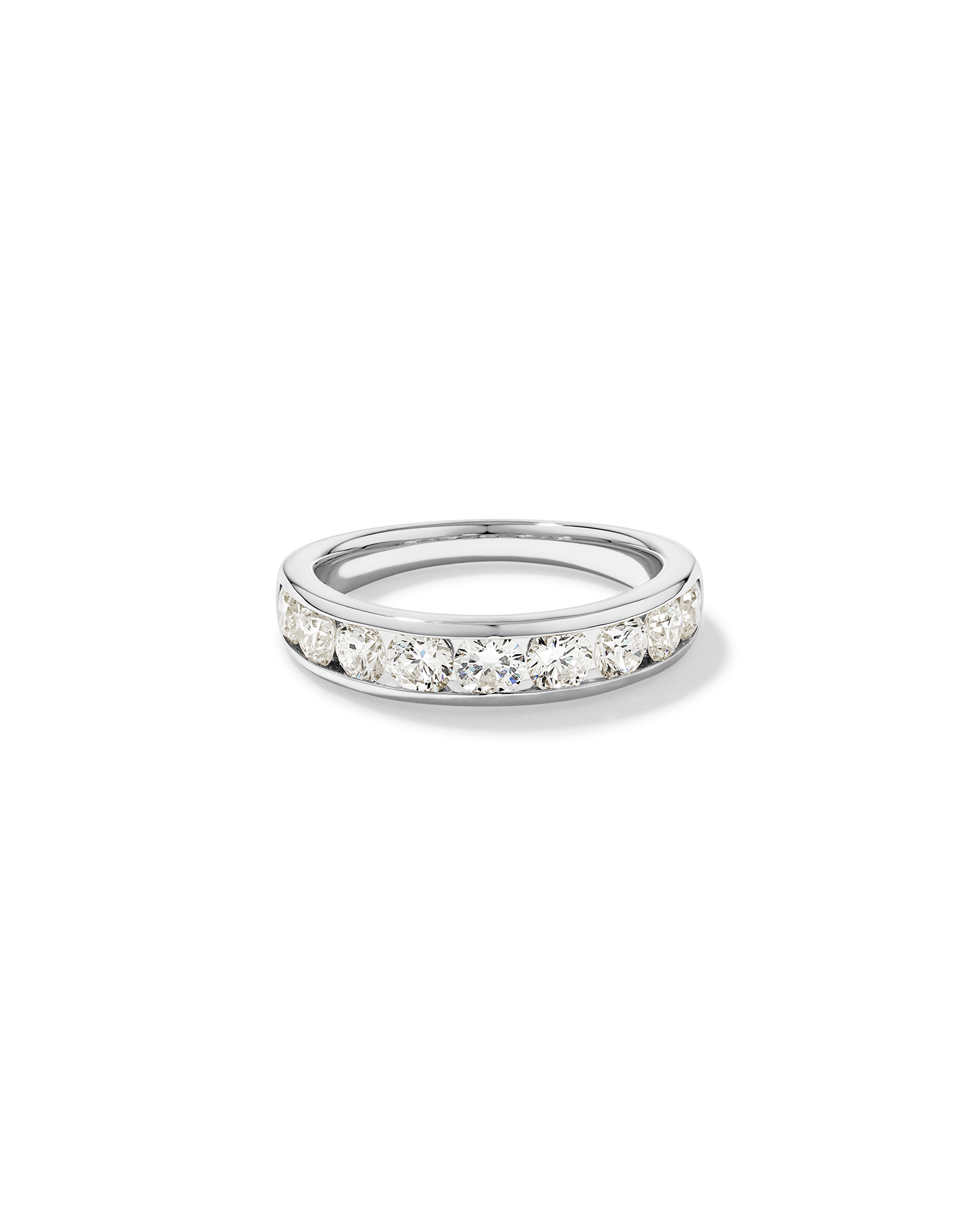 1.50 Carat TW Round Brilliant Laboratory-Grown Diamond Channel Set Wedding Ring 10kt Gold