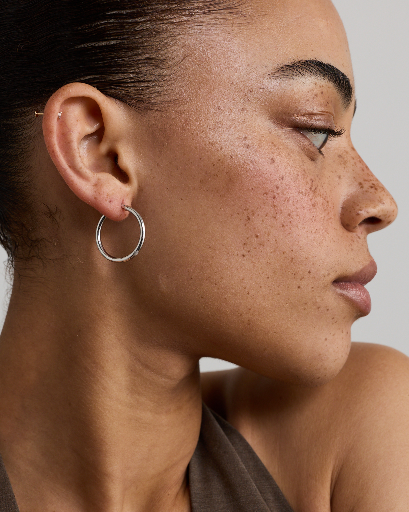 20mm Round Hoop Earrings in Sterling Silver