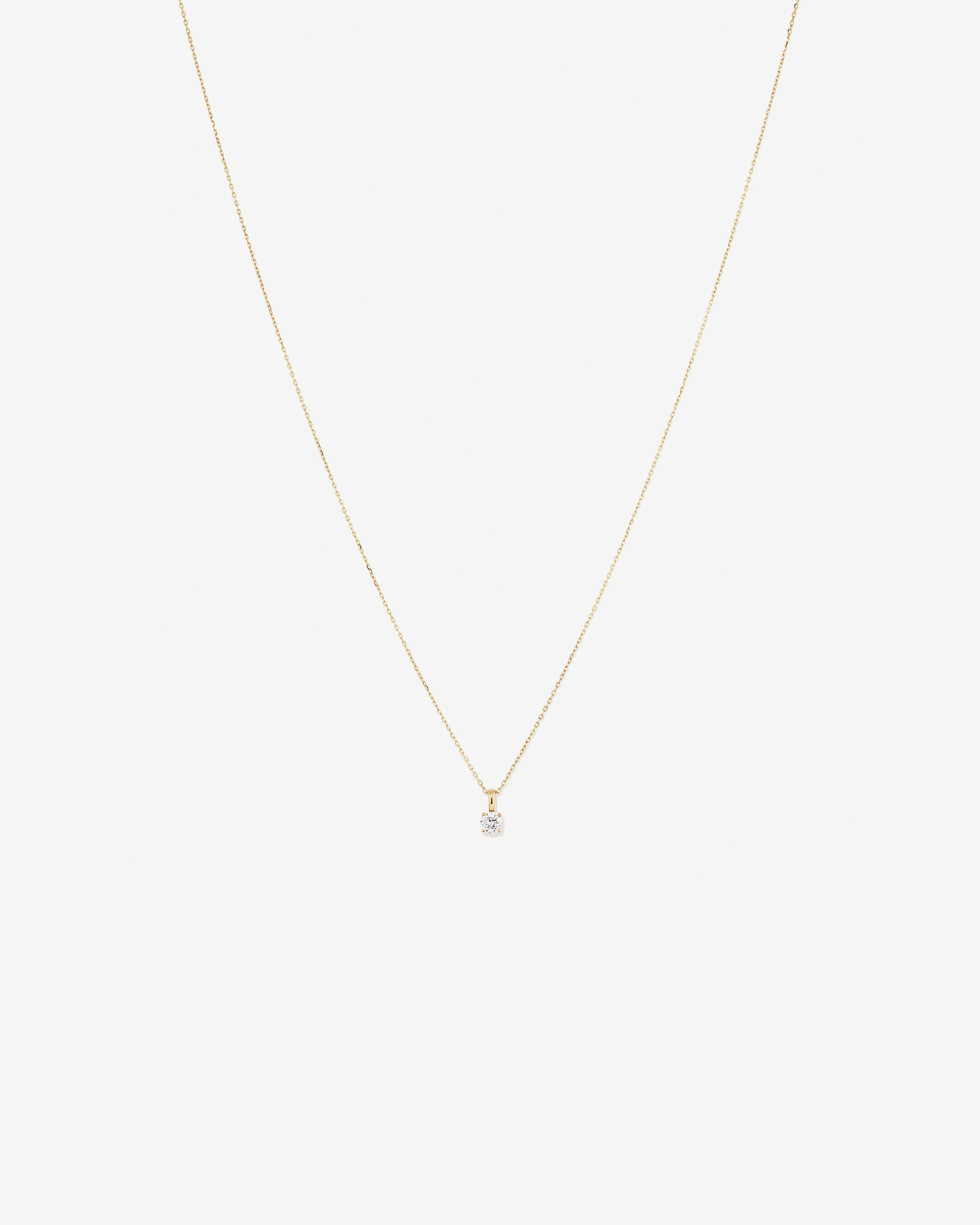 0.25 Carat TW Diamond Solitaire Pendant in 18kt Yellow Gold