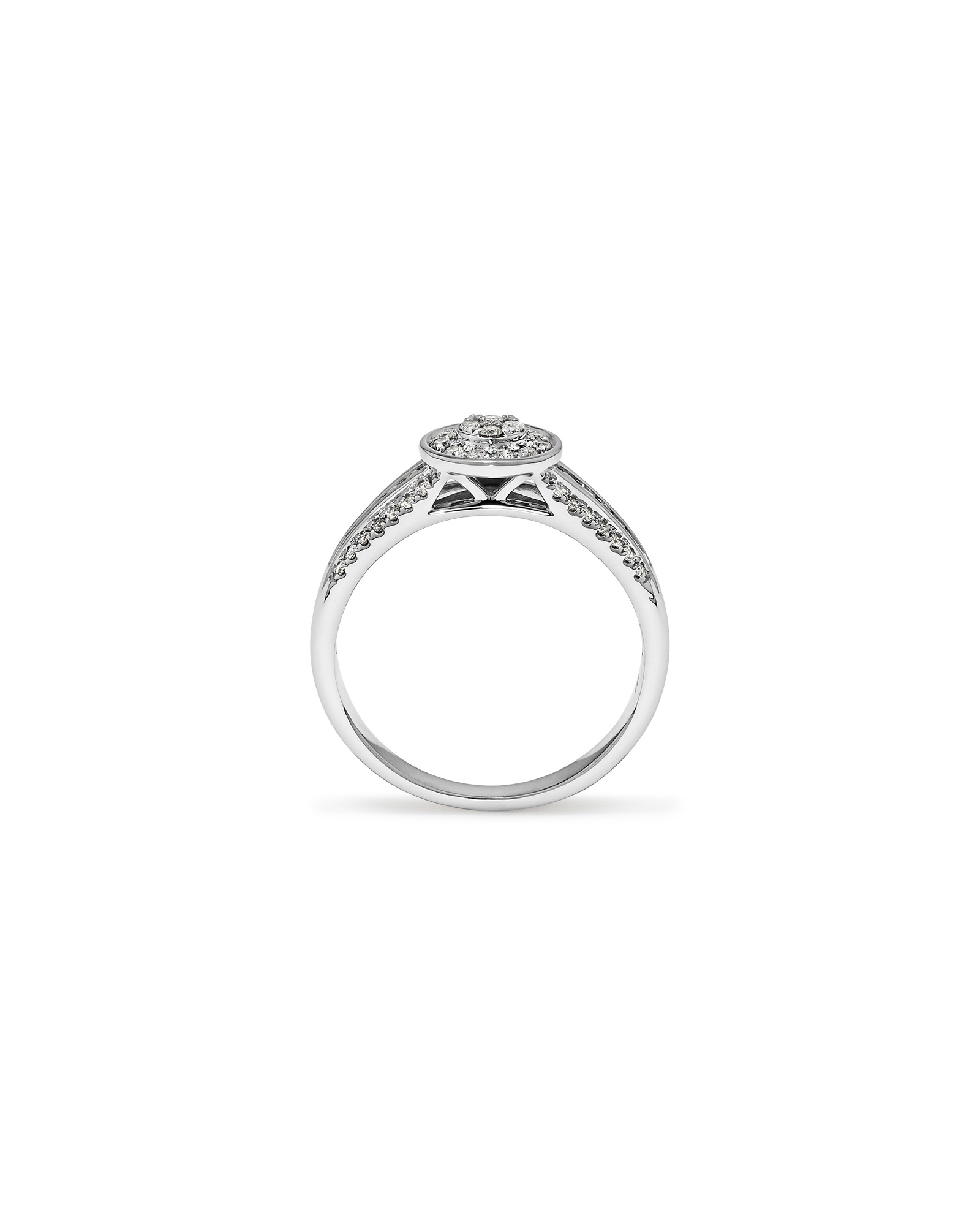 Carat TW Round Diamond Cluster Ring Sterling Silver