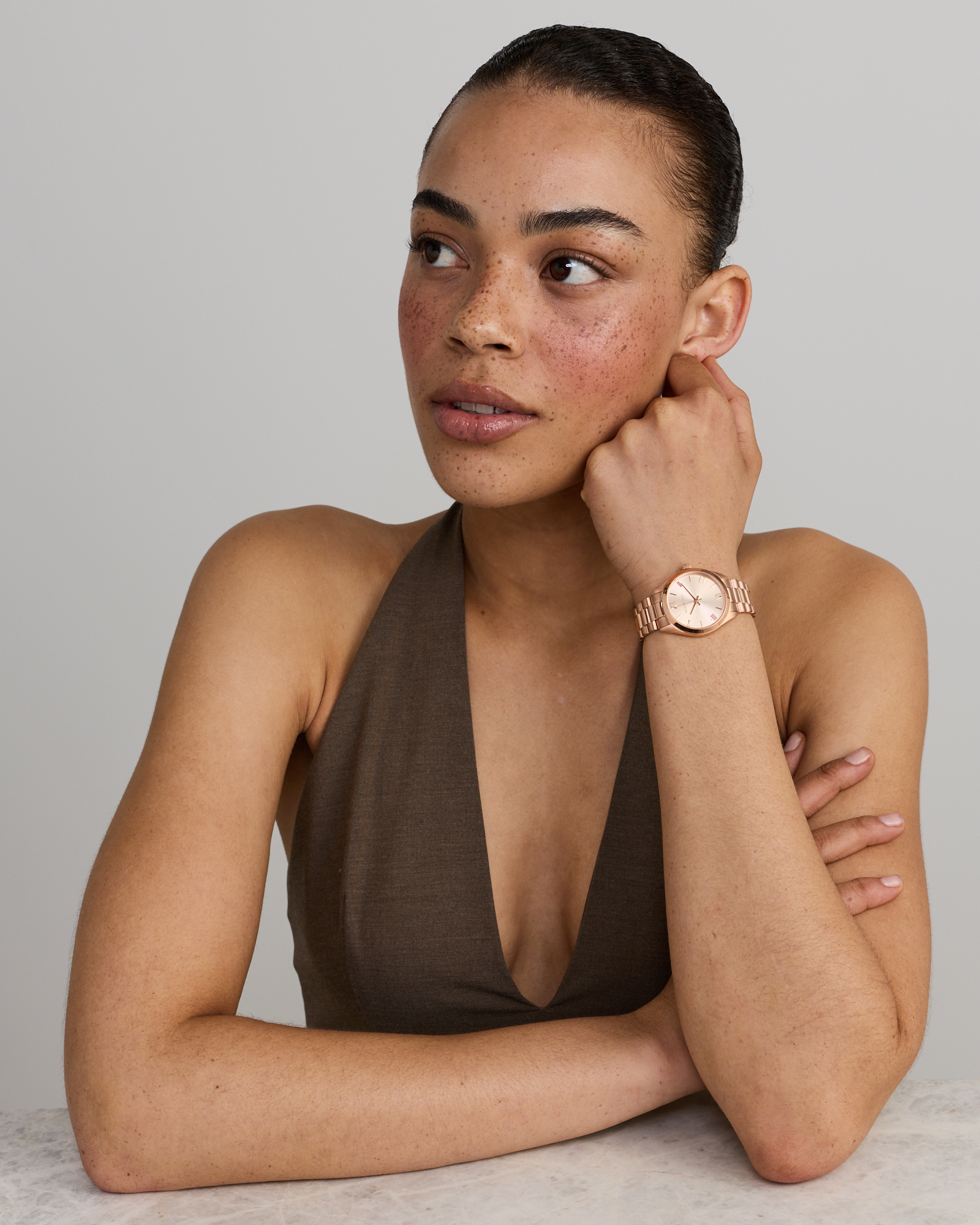 Women's 32.5mm Dress Watch in Rose Gold-Tone Stainless Steel
