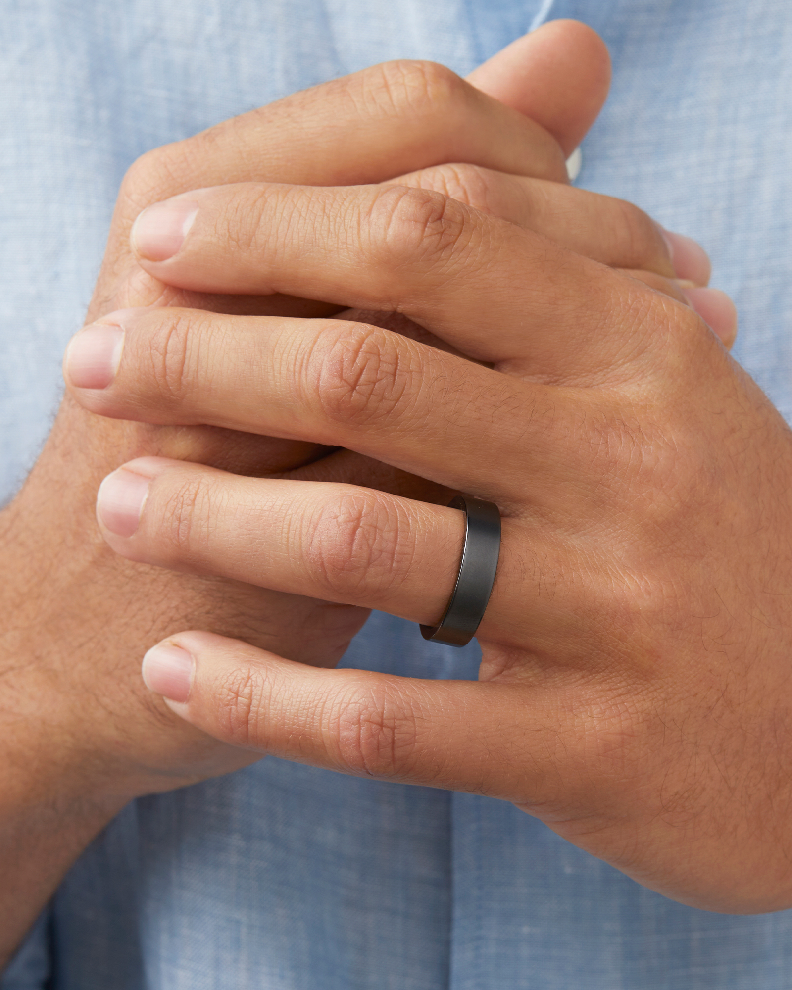 Bague en titane noir