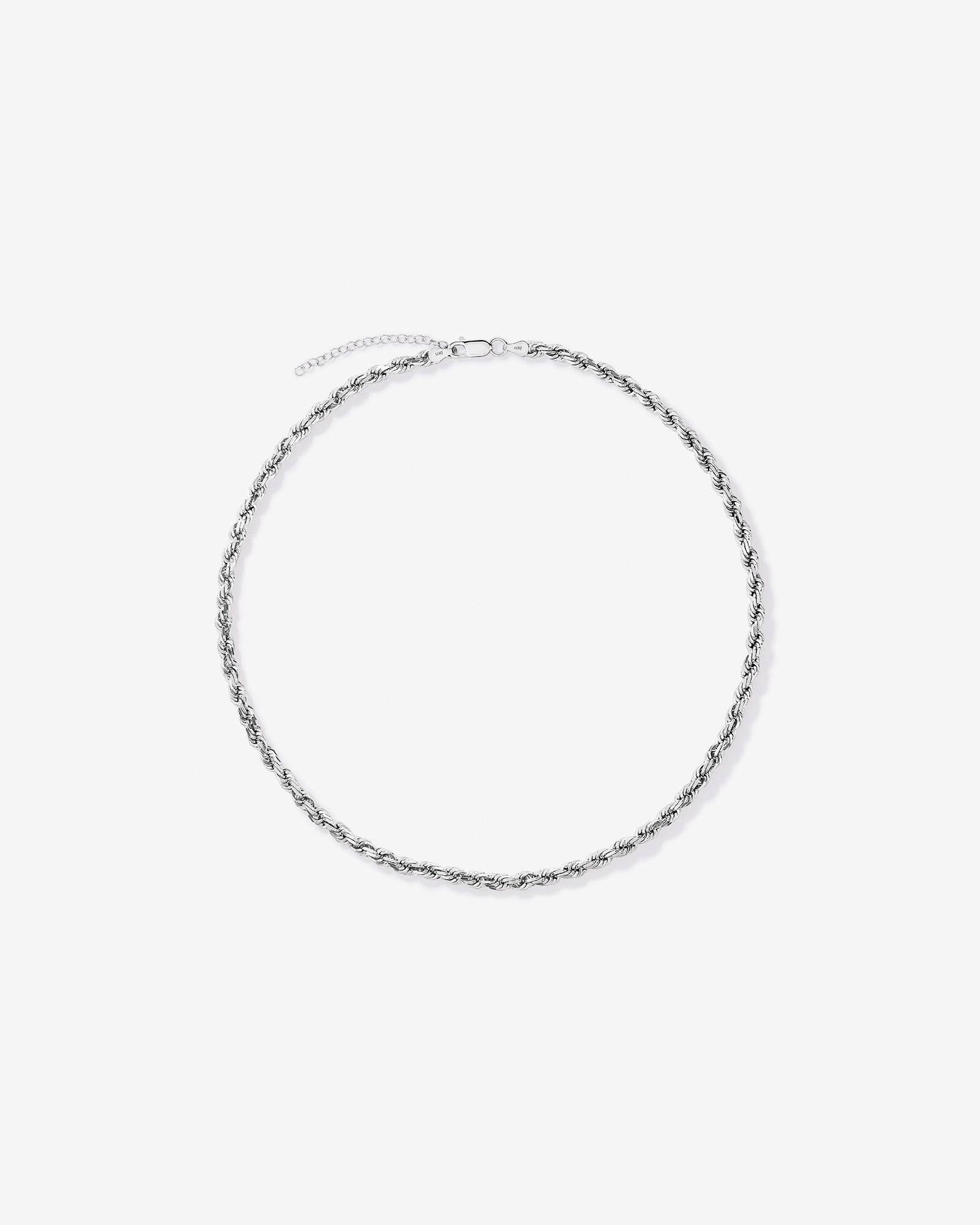 55cm (22") 5.1mm Width Rope Chain in Sterling Silver