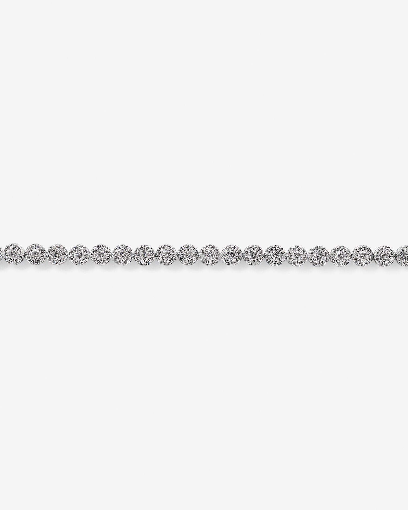 Bubble Tennis Bracelet with 3.03 Carat TW of Diamonds in 14kt White Gold
