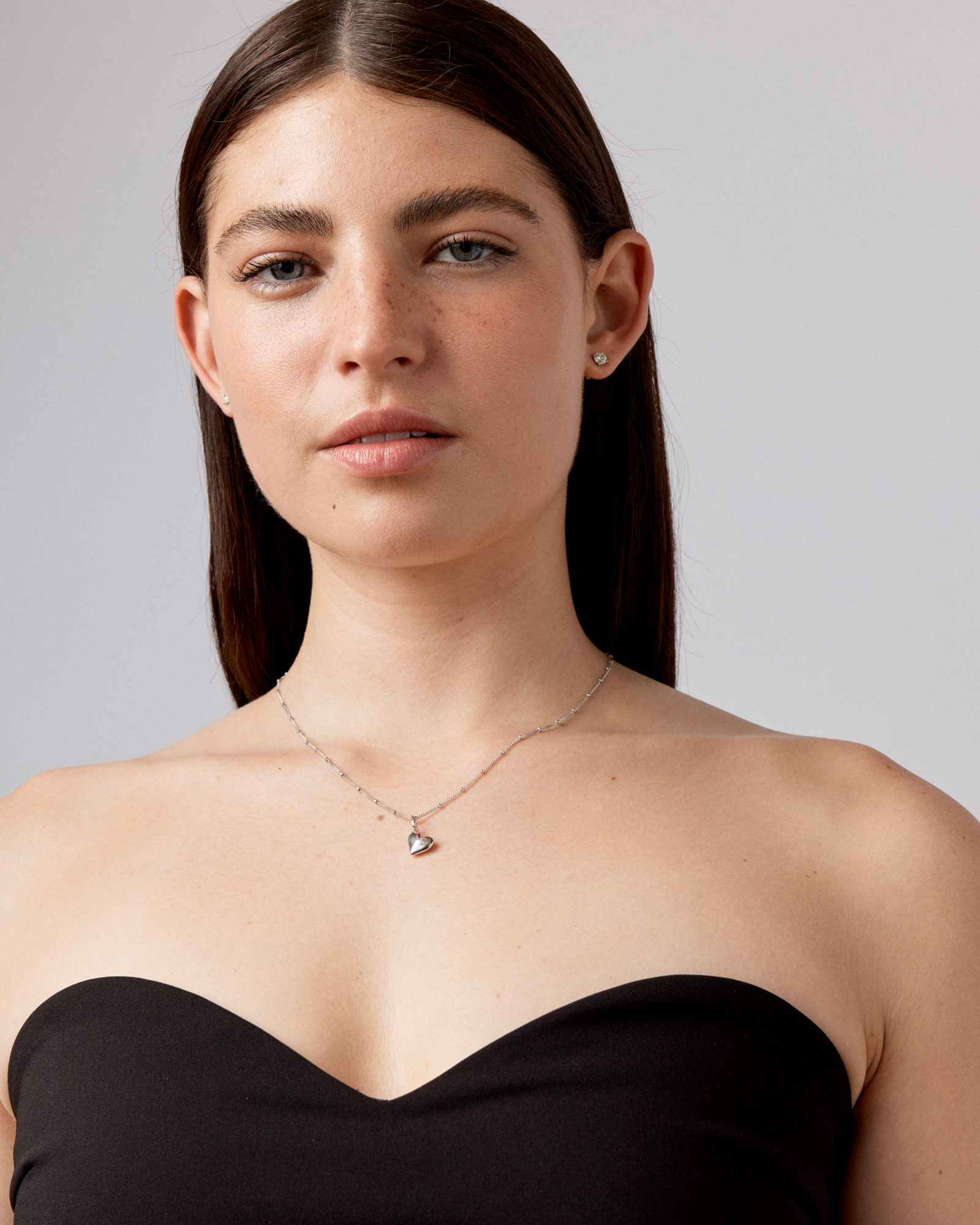 Pendentif coeur d'amour Puff en argent sterling