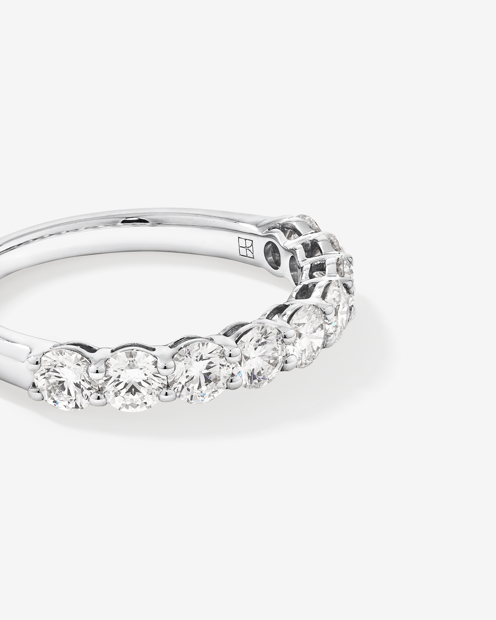1.30 Carat TW Round Brilliant Laboratory-Grown Diamond Wedding Ring 14kt White Gold