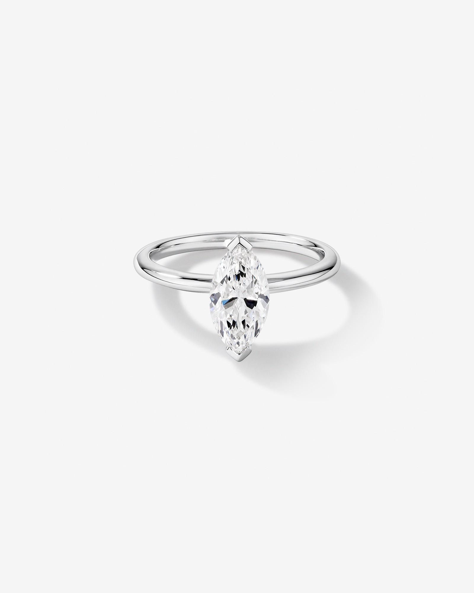 1.25 Carat TW Marquise Laboratory-Grown Diamond Solitaire Engagement Ring 14kt White Gold