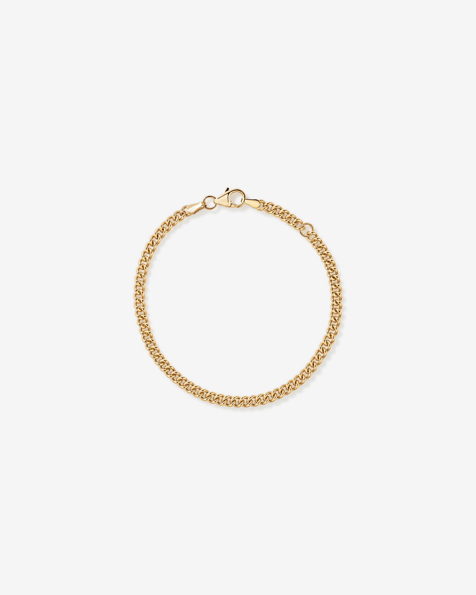 19cm (8") Round Curb Chain in 18kt Vermeil
