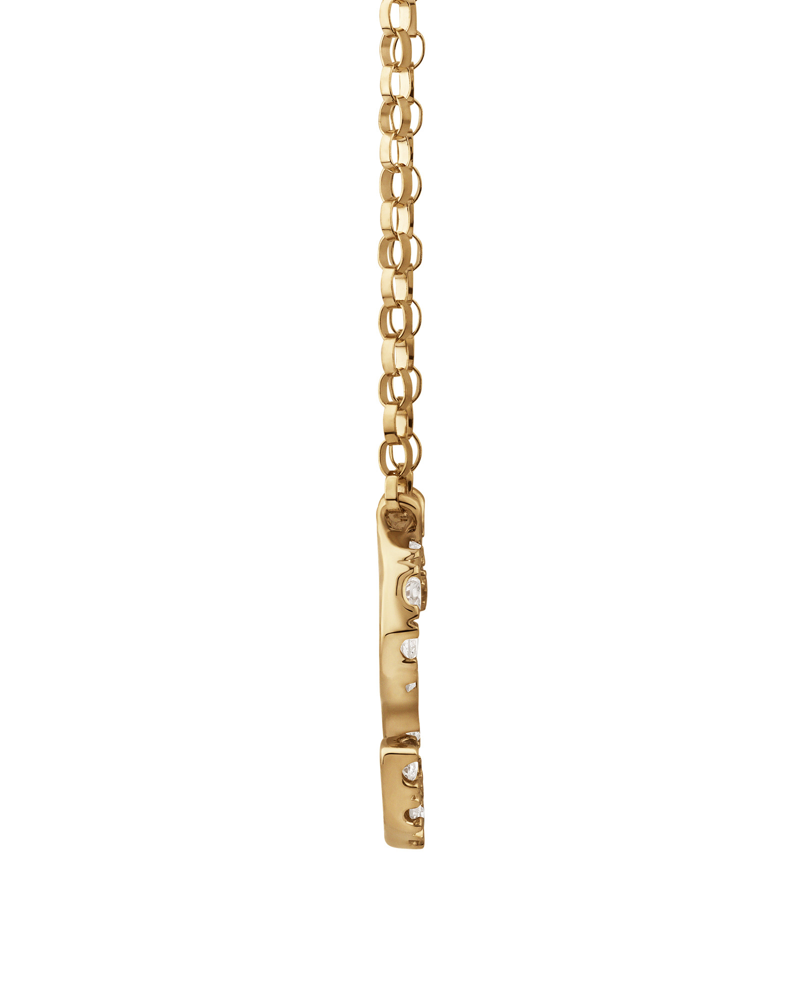 S' Initial Necklace with 0.10 Carat TW of Diamonds in 10kt Yellow Gold
