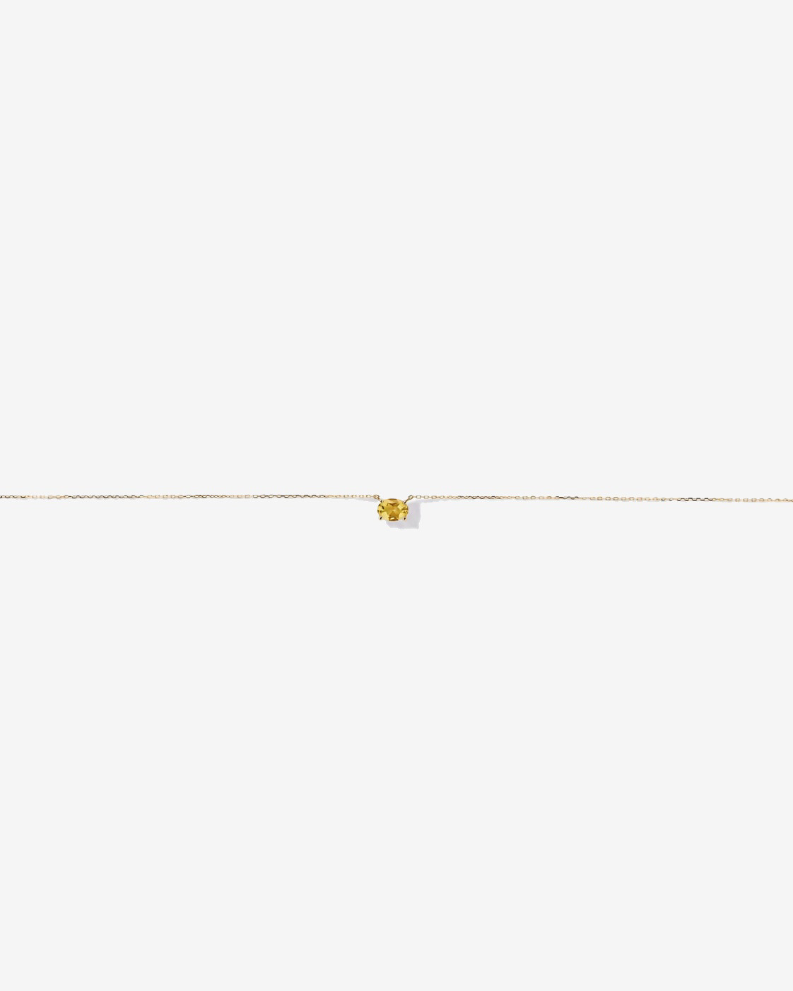 Oval East-West Citrine Necklace in 10kt Yellow Gold