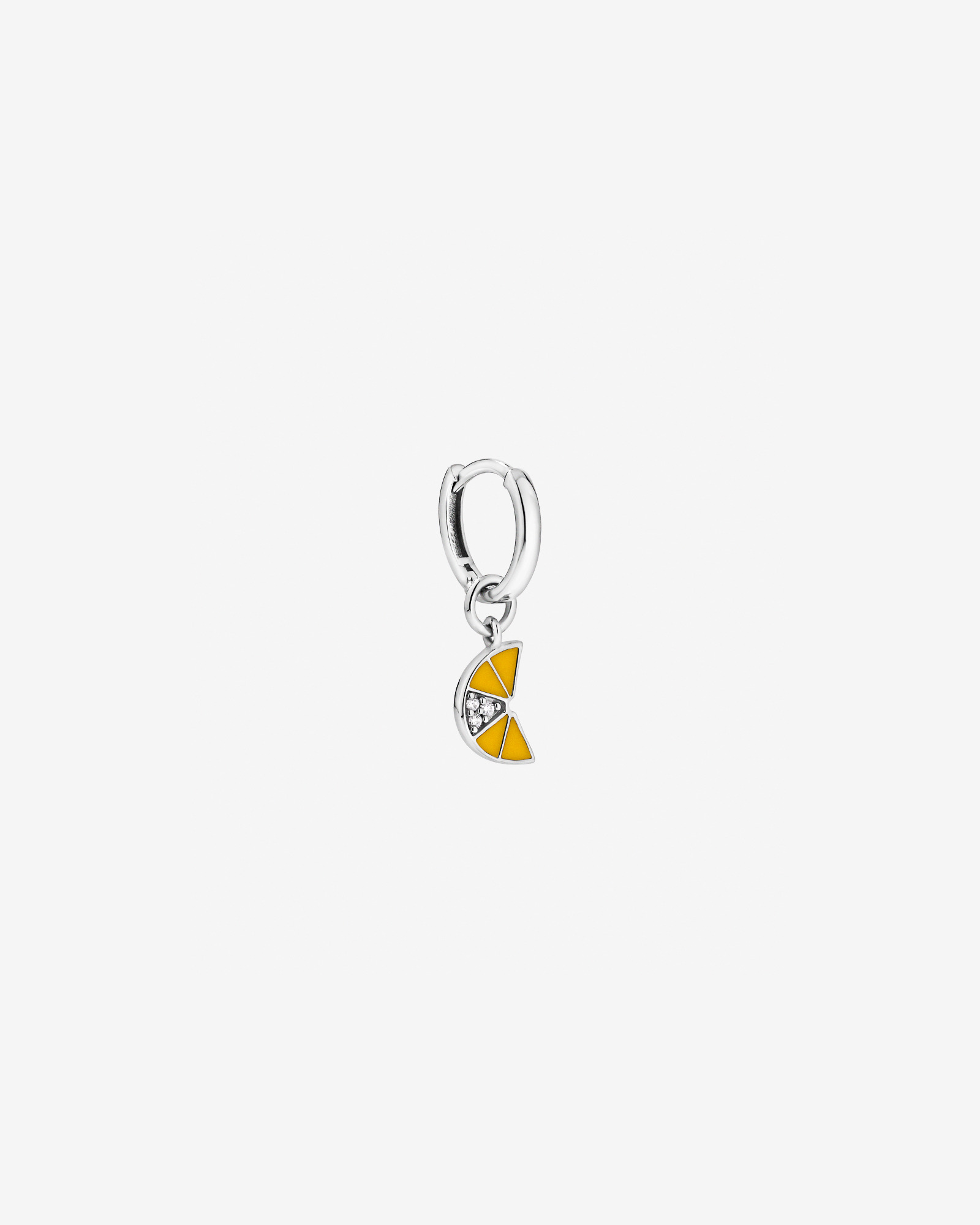 Charme de boucle d’oreille citron en argent sterling