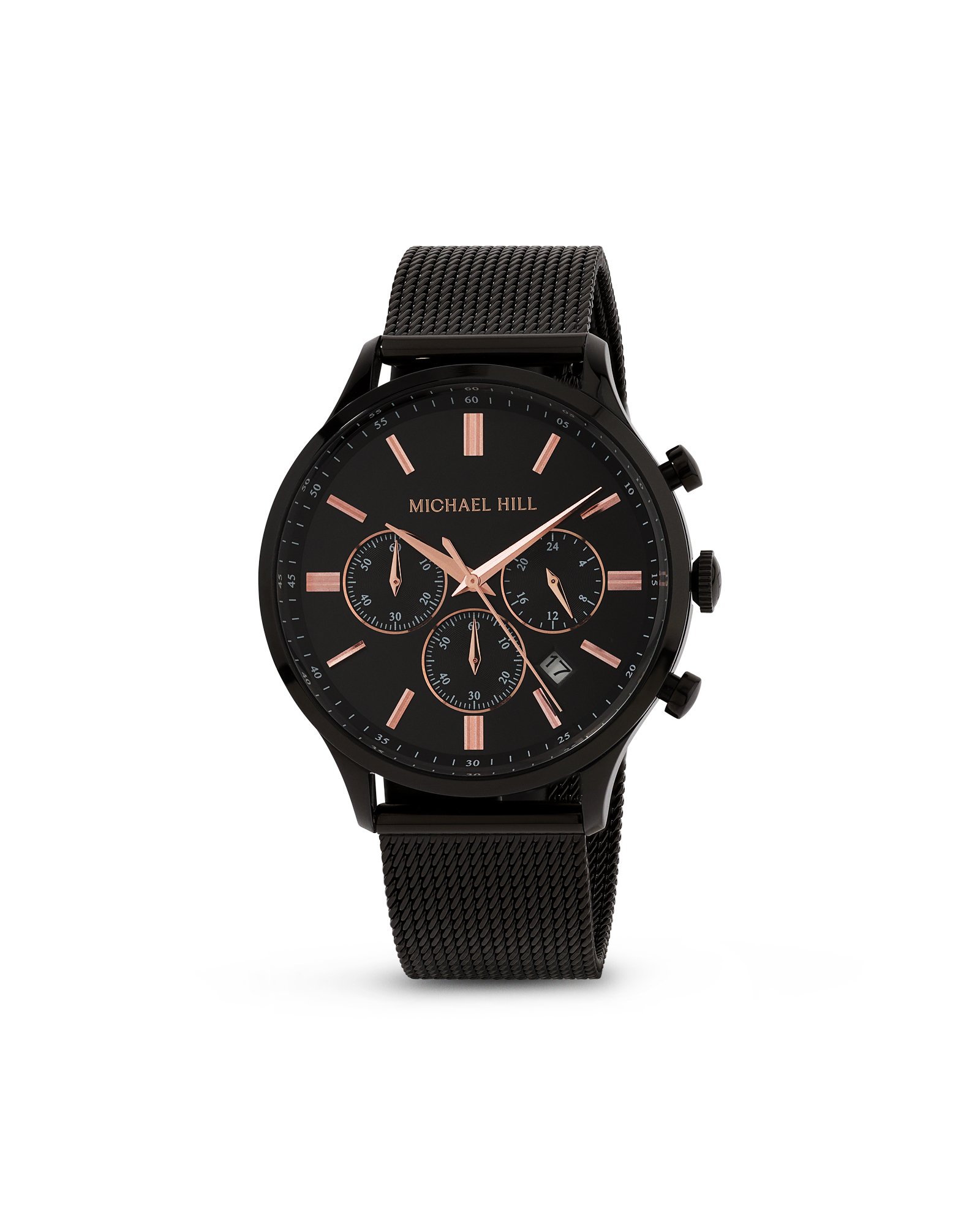 Men's Chronograph Watch in Black Tone Stainless Steel