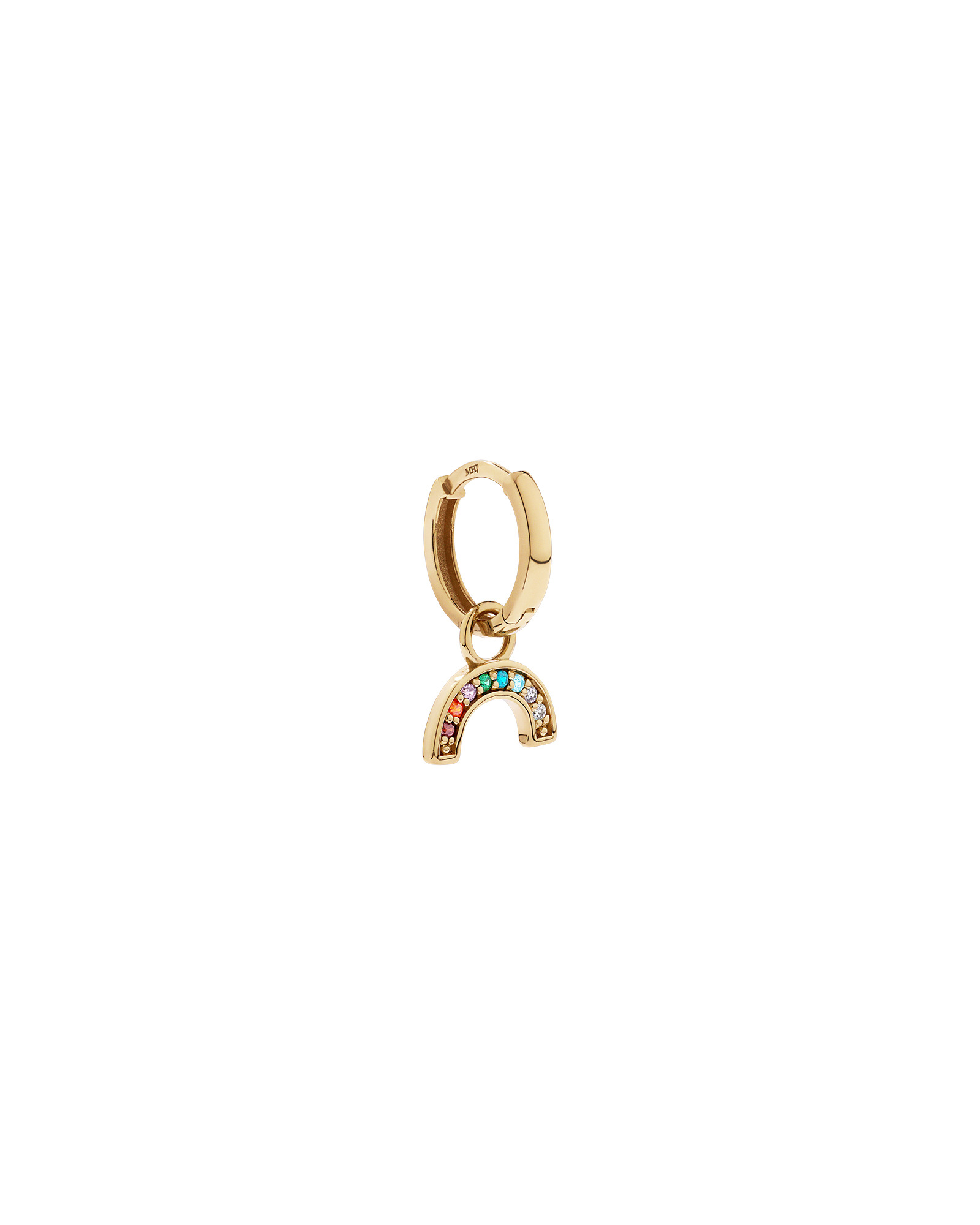 Rainbow Earring Charm in 18Kt Vermeil with Cubic Zirconia