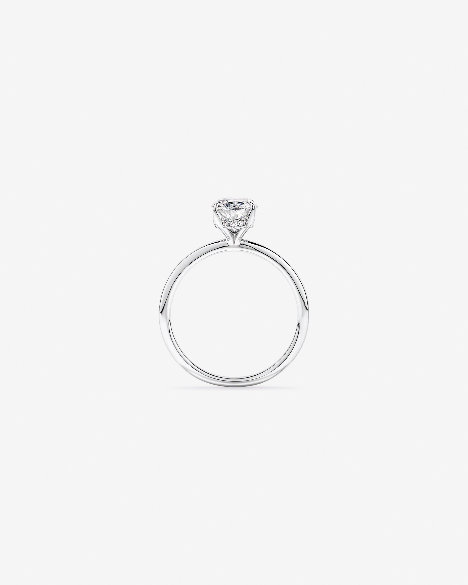 1.57TW Oval Laboratory-Grown Diamond Solitaire Ring 14kt Gold