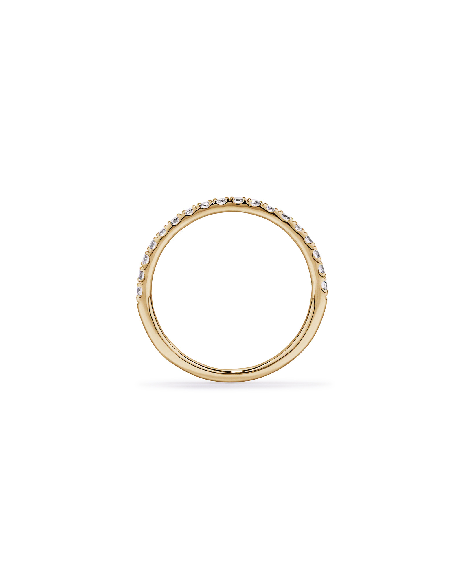 Carat TW Round Brilliant Laboratory-Grown Diamond Wedding Band 14kt Yellow Gold