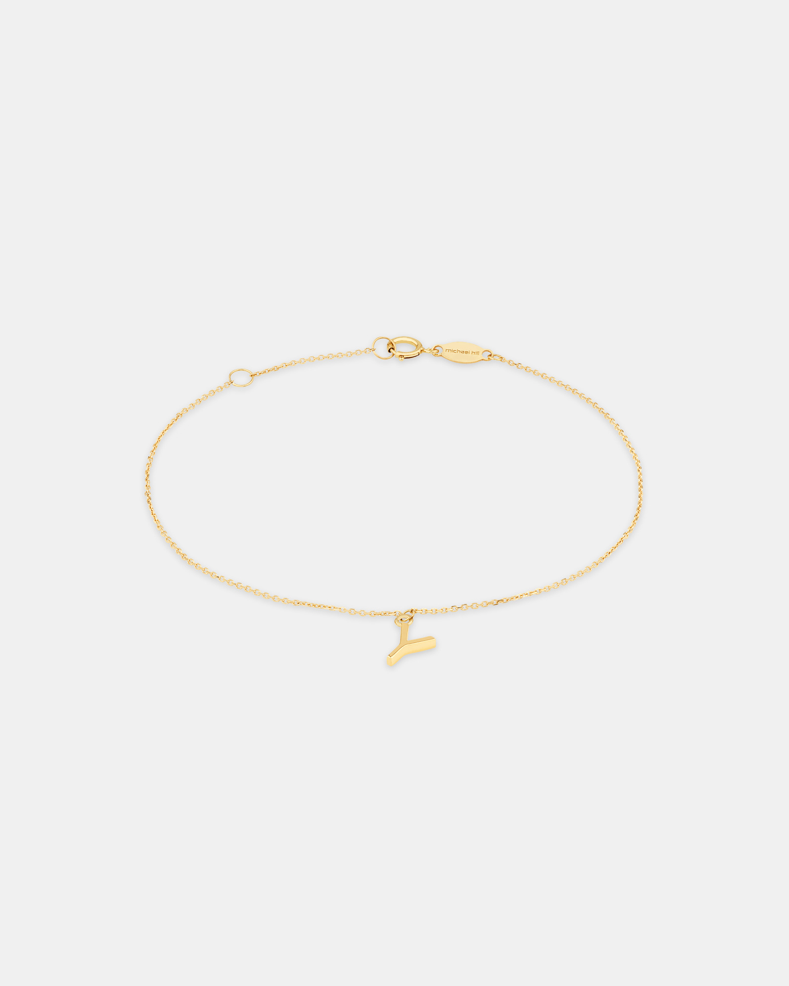 Collier à pendentif initiale Y en or jaune 10 K