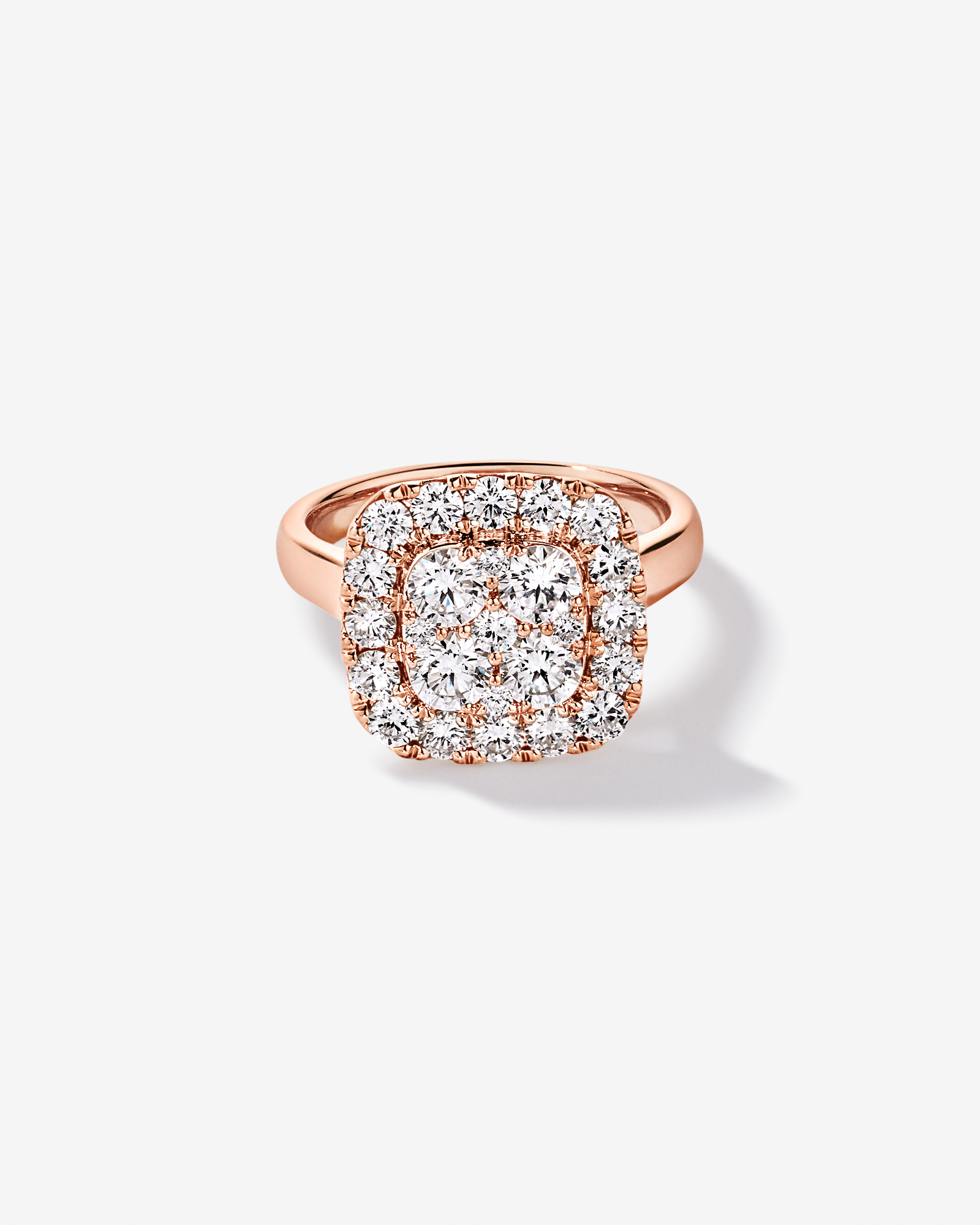 2.00 Carat TW Laboratory-Grown Diamond Cluster Ring 10kt Rose Gold