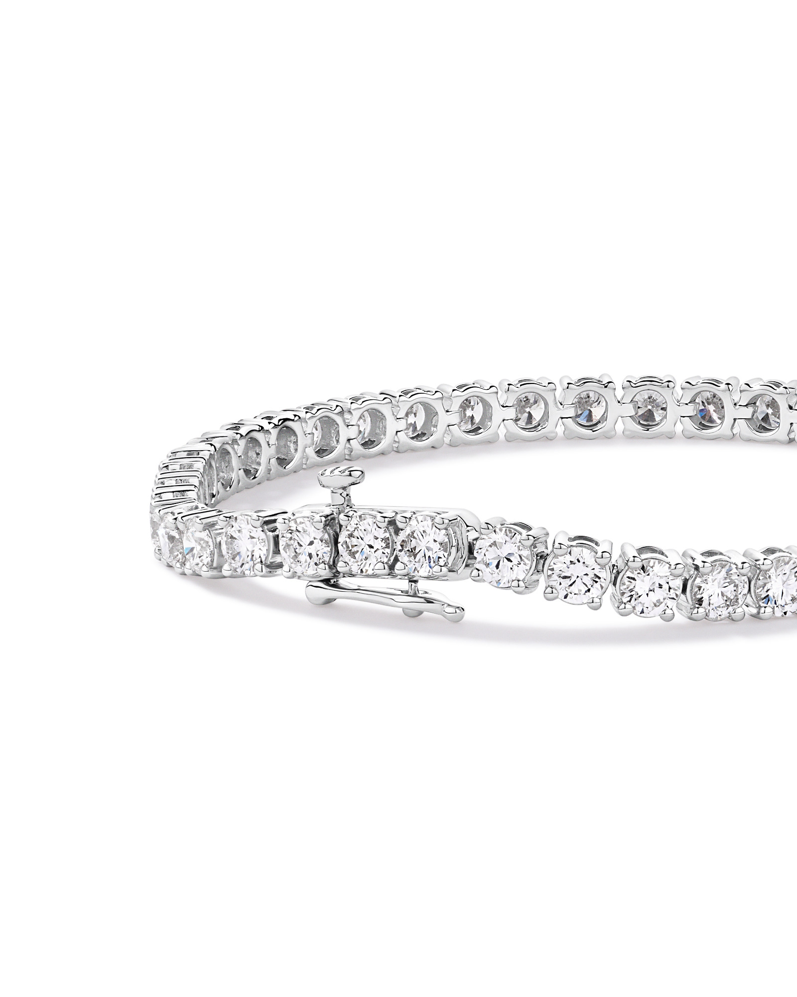 8.00 Carat TW Laboratory-Grown Diamond Tennis Bracelet in 10kt White Gold
