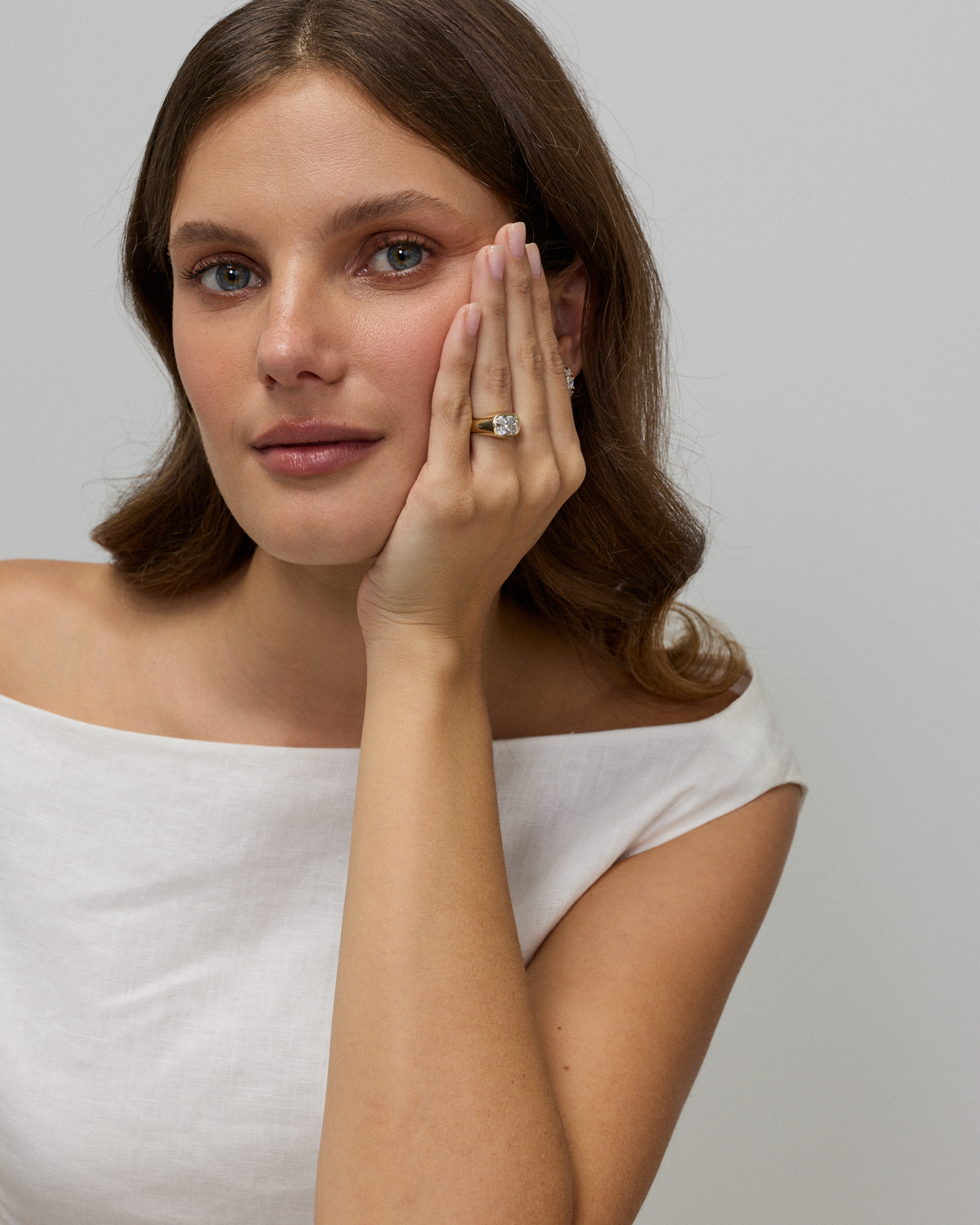 2.00TW Elongated Cushion Laboratory-Grown Diamond Ring 14kt Yellow Gold