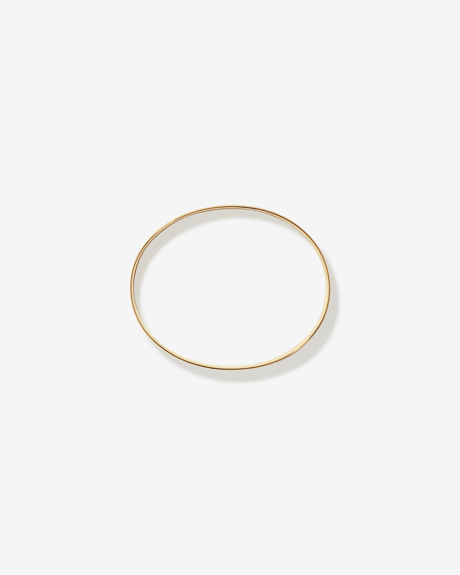 Wide Oval Bangle in 18kt Gold Vermeil